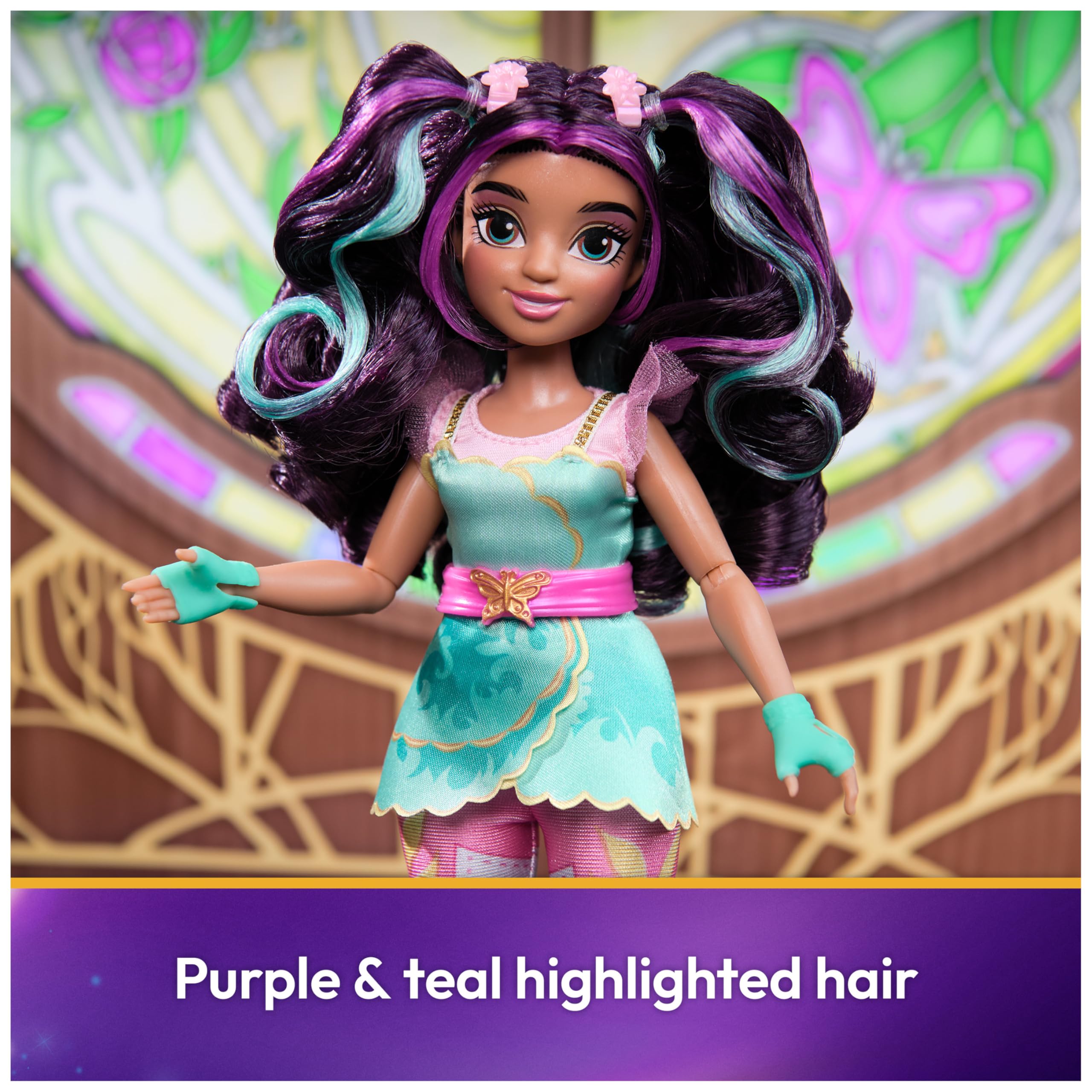 Unicorn Academy Ava Doll with Highlighted Hair, 7 Accessories & Styling Tool | 24.1cm | Ages 4+ 3