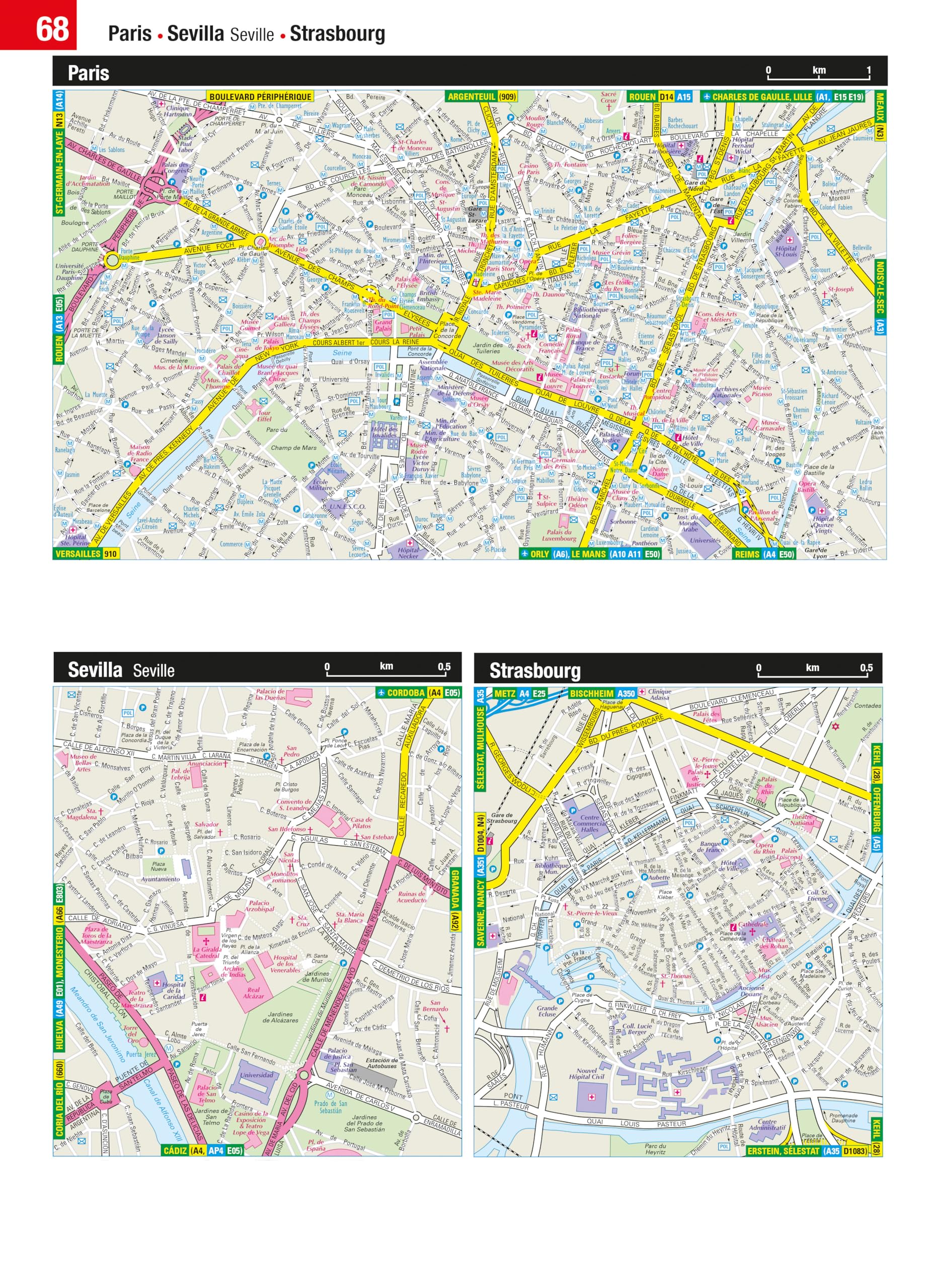 Philip's Big Easy to Read France, Spain & Portugal Road Atlas | Spiral Bound | English 4