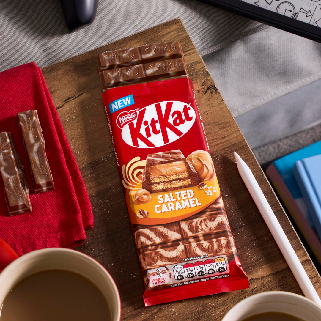 KitKat - Salted Caramel Milk Chocolate Crispy Wafer Sharing Bar, 99g