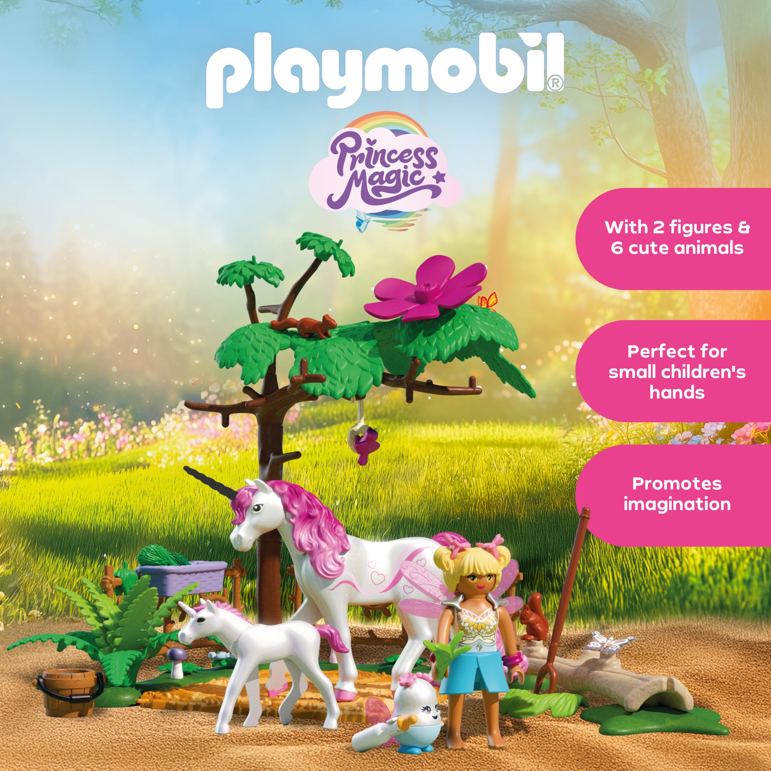 Playmobil Magic Unicorns Fairy House with Golden Unicorn Stable Set | Ages 4+ | Model 71839 3