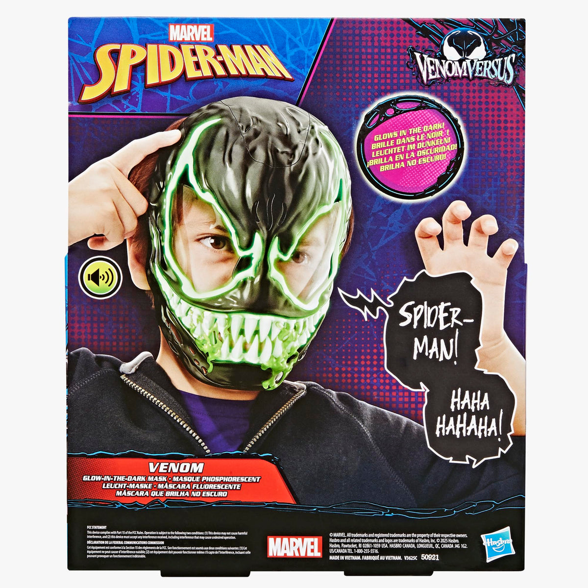 Marvel Spider-Man Venom Feature Mask - Glow-in-the-Dark, Sounds, Age 5+