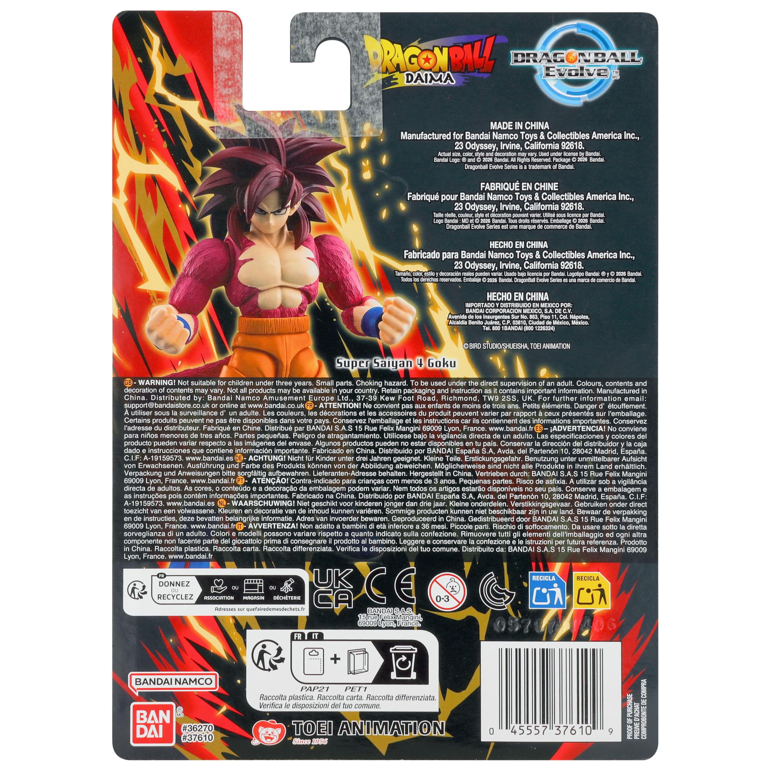 BANDAI Dragon Ball Evolve SS4 Goku Daima Action Figure | 12.5cm | 15 Points of Articulation 6