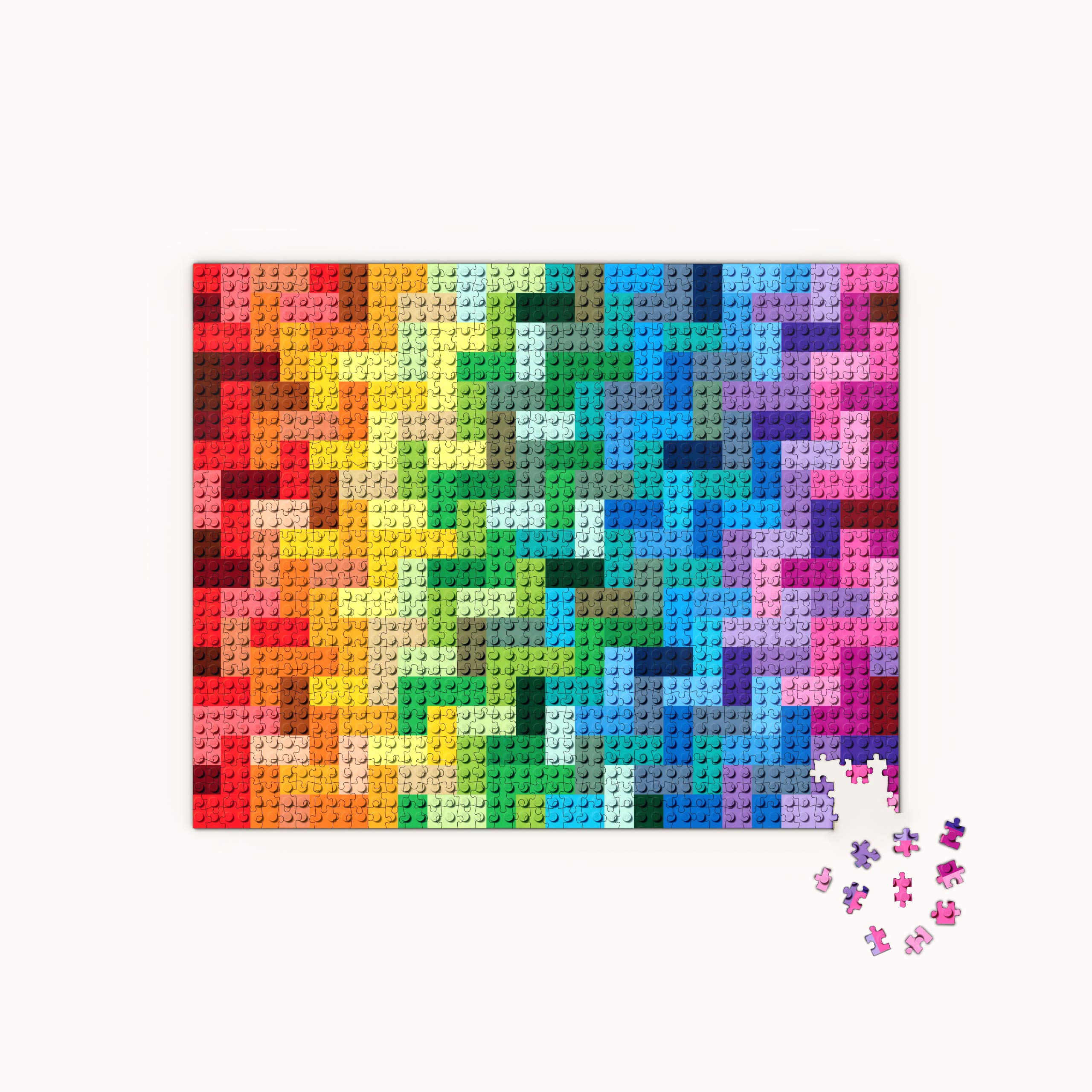 LEGO Rainbow Bricks Puzzle - 1000-Piece Gradient Challenge for Adults & Kids 7
