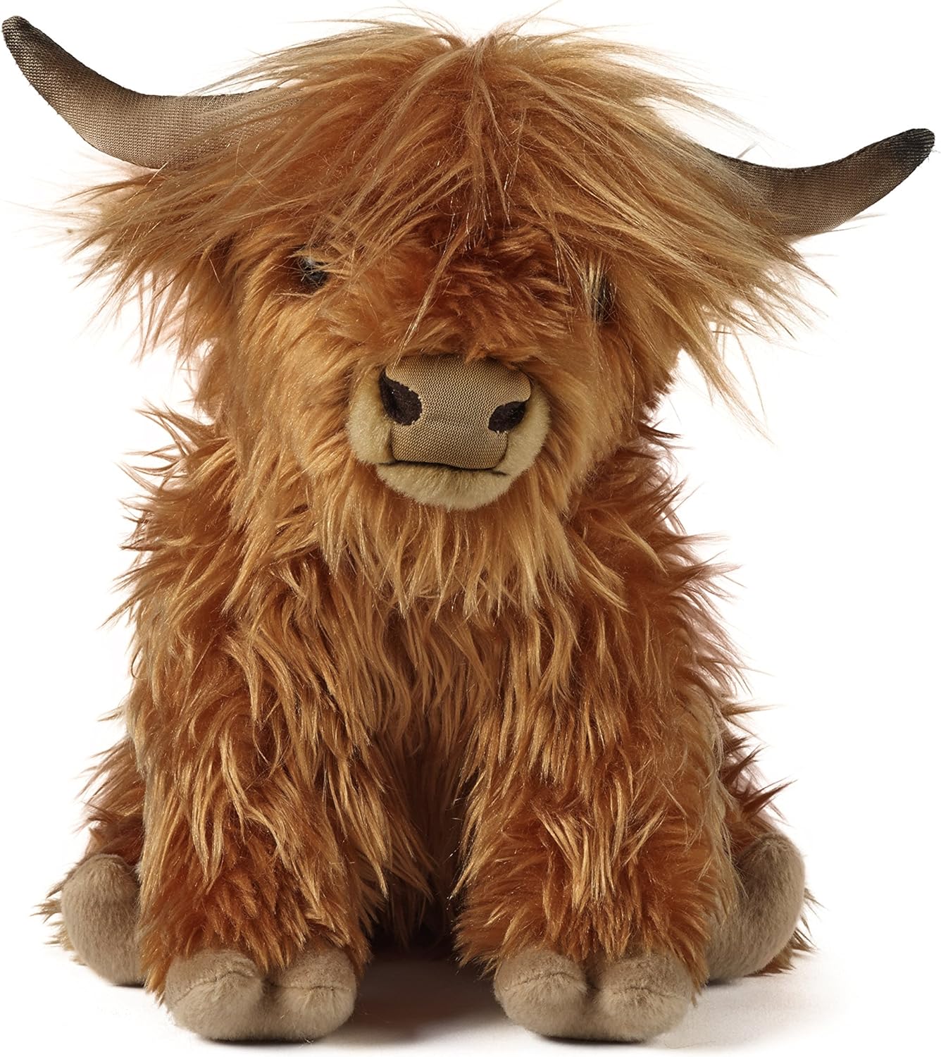 Living Nature Highland Cow Soft Toy with Sound - 30cm Plush Animal 1