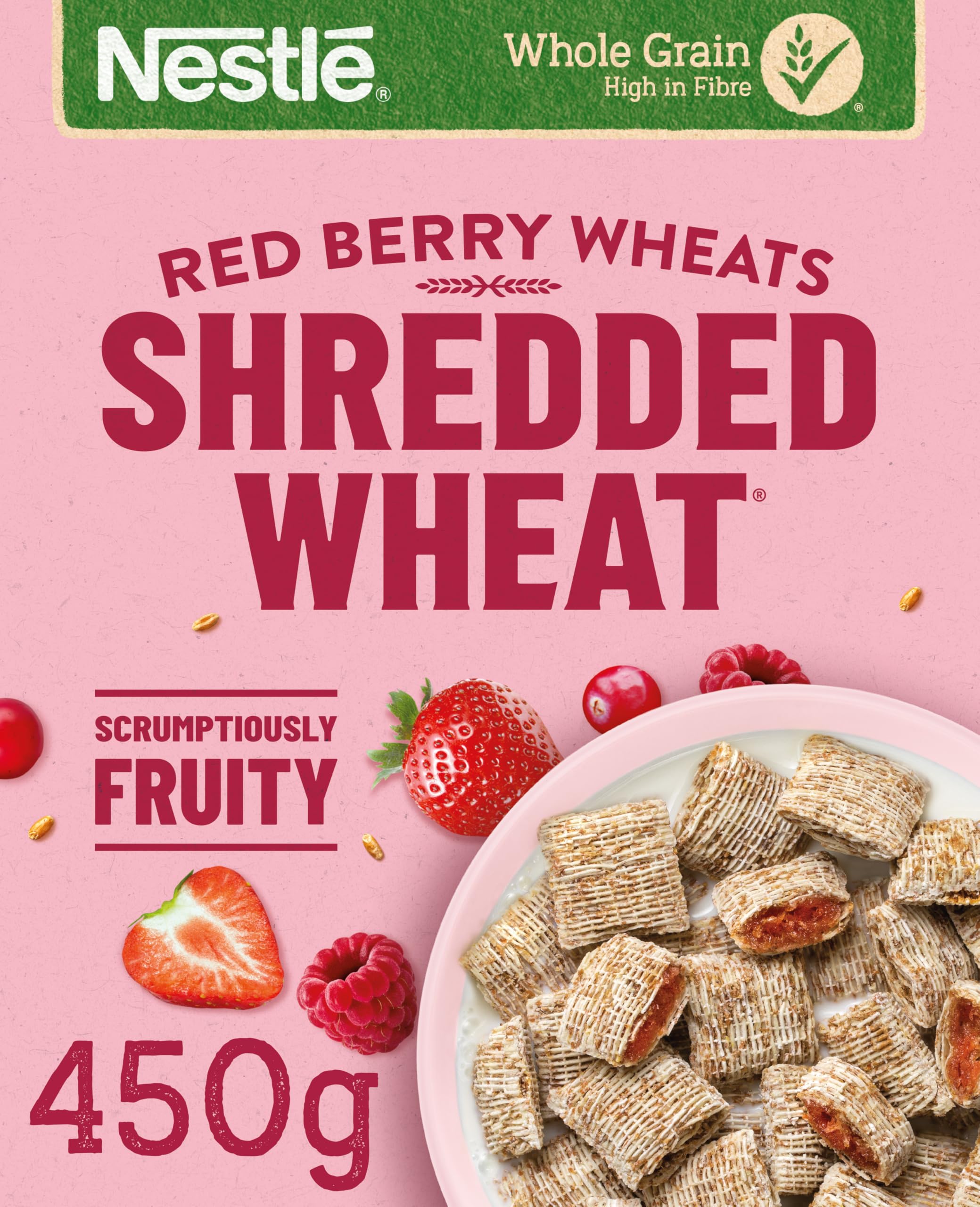 Nestlé Shredded Wheat Red Berries Cereal - Whole Grain, Berry Filling | 450g