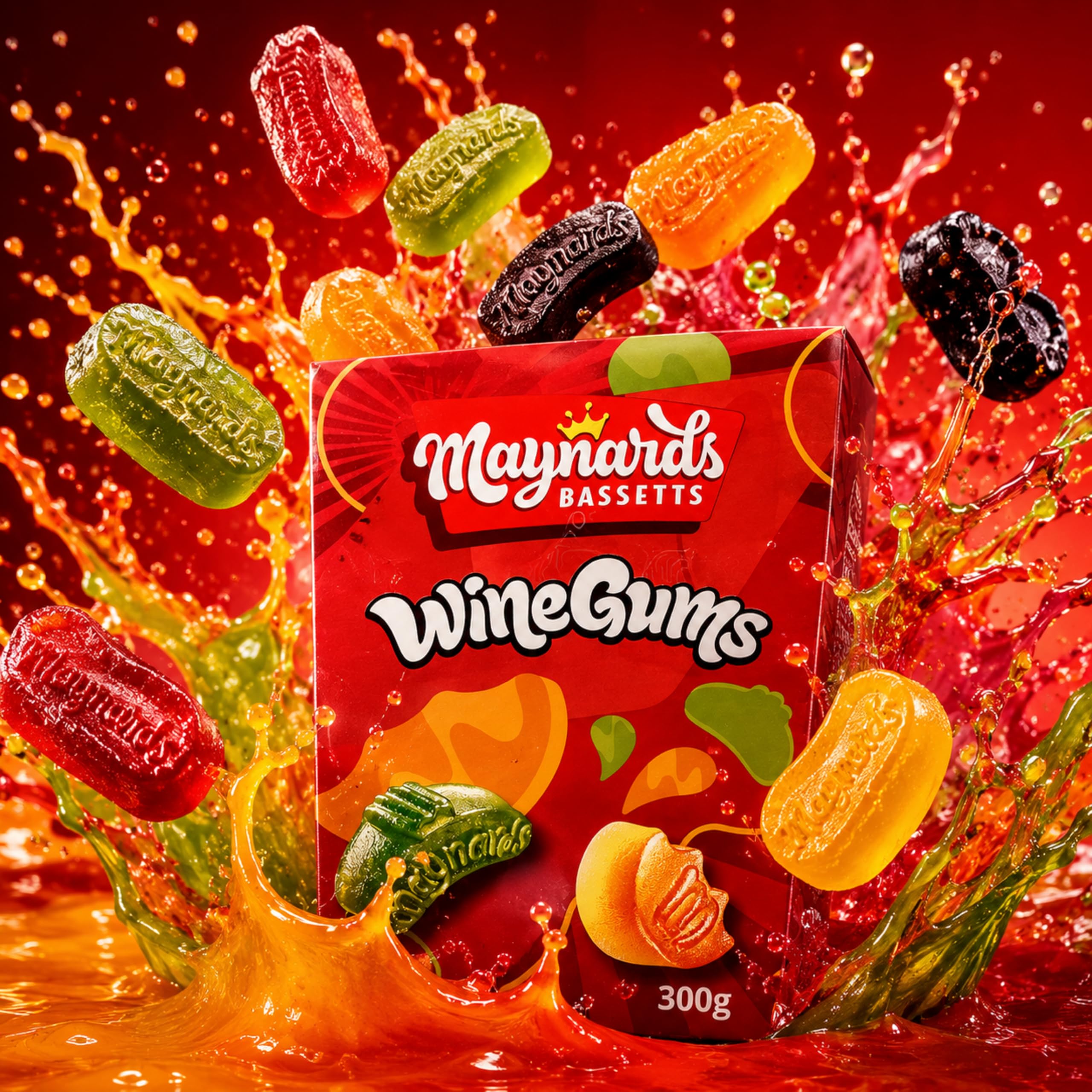 Maynards Bassetts Wine Gums - Fruity Flavours, Soft & Chewy Texture | 350g