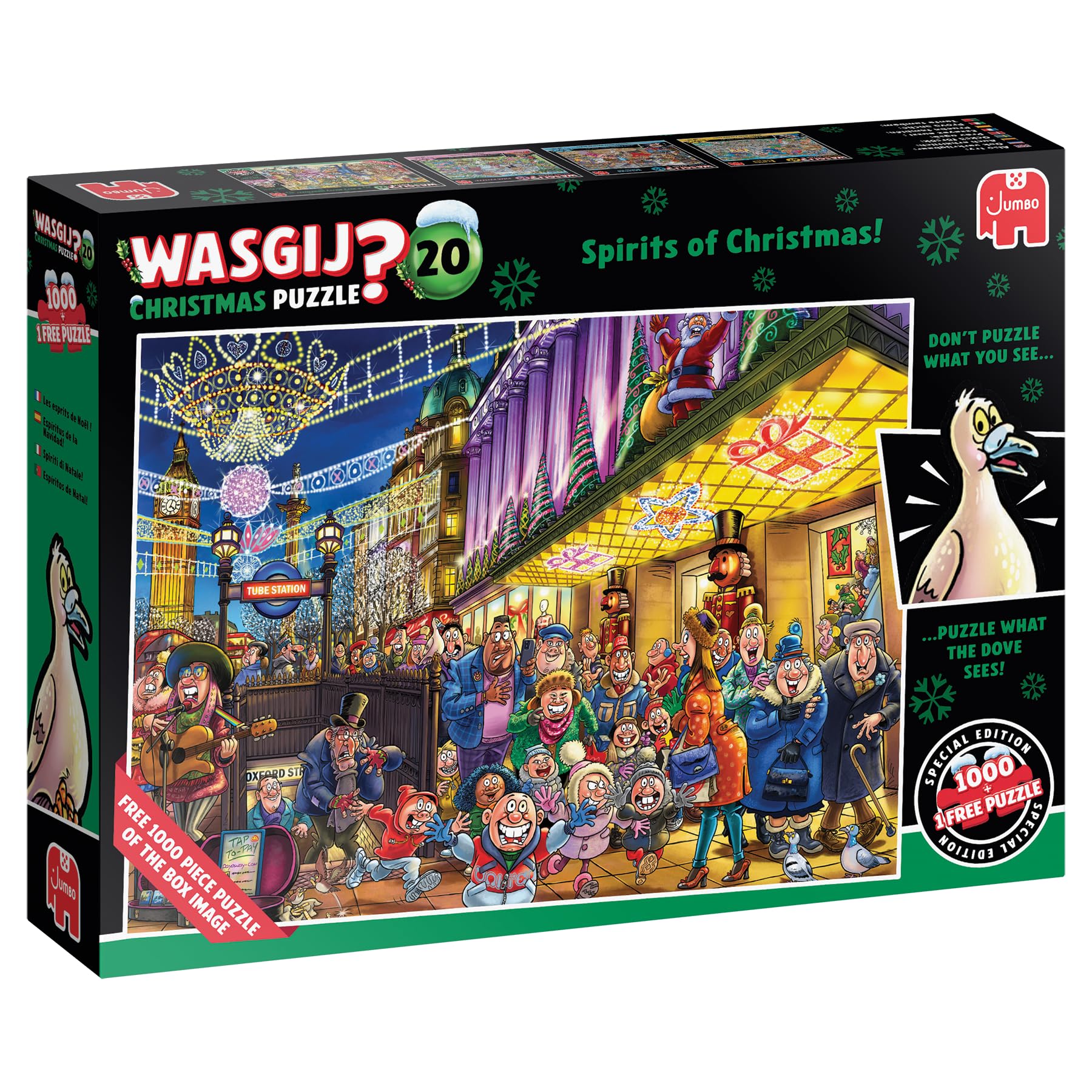Wasgij Christmas 20: Spirits of Christmas - 2 x 1000 Piece Puzzles for Adults 1