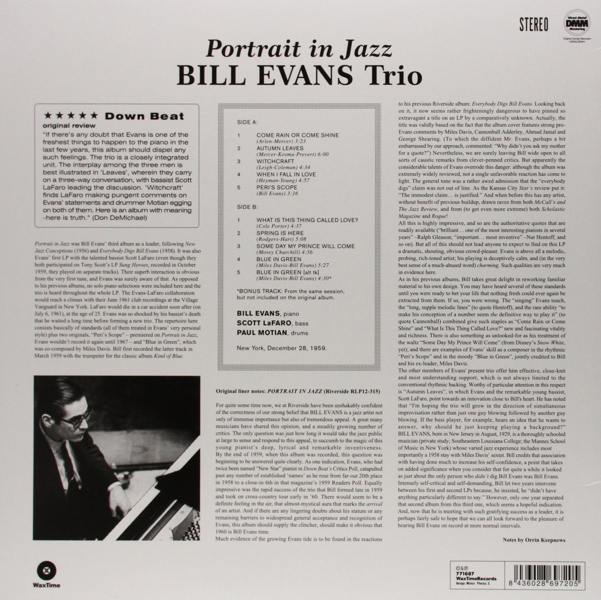 Bill Evans Trio - Portrait In Jazz [Vinyl]