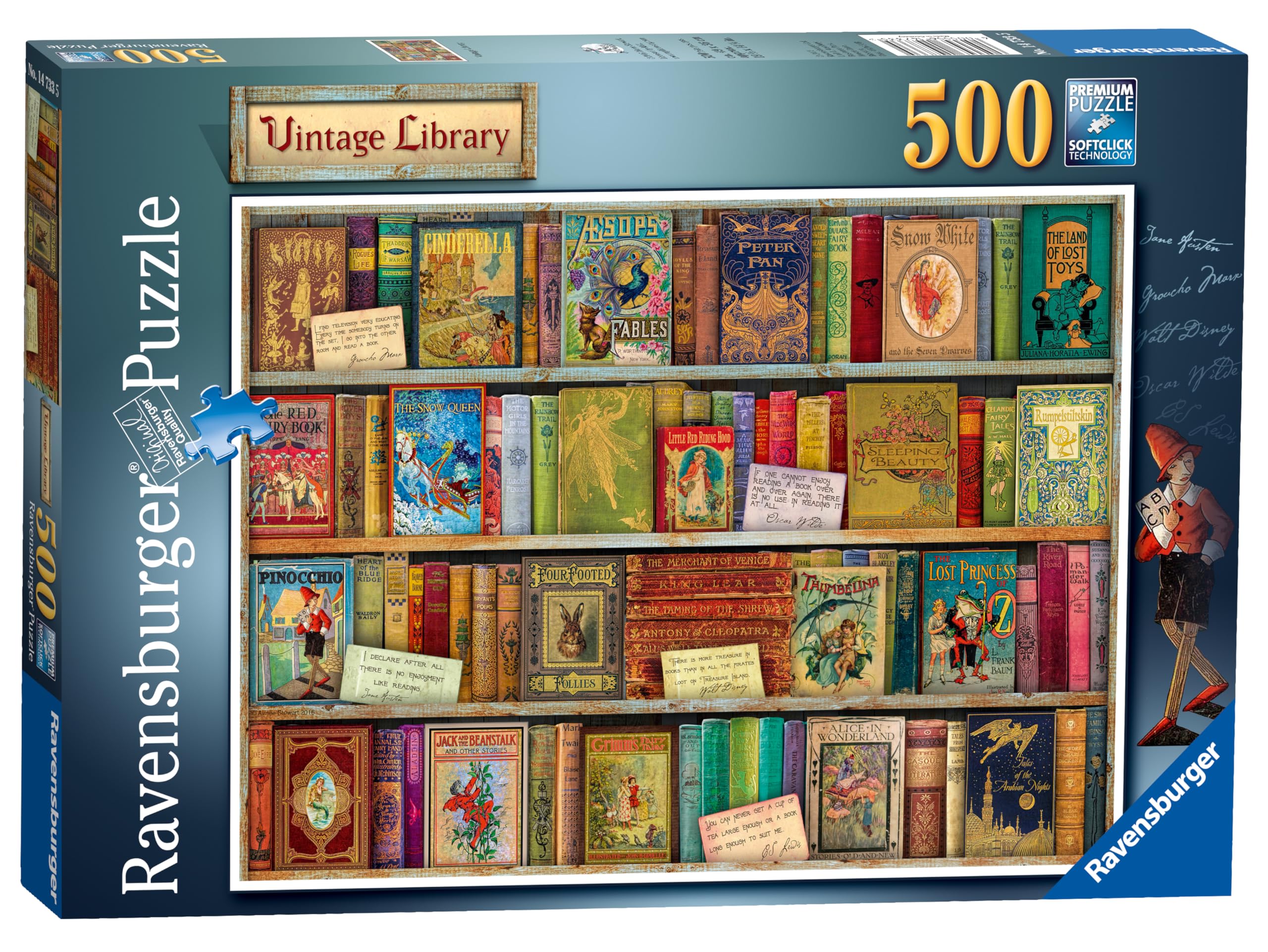 Ravensburger Vintage Library 500 Piece Jigsaw Puzzle - Classic Book Scene for Adults & Kids 10+ 6