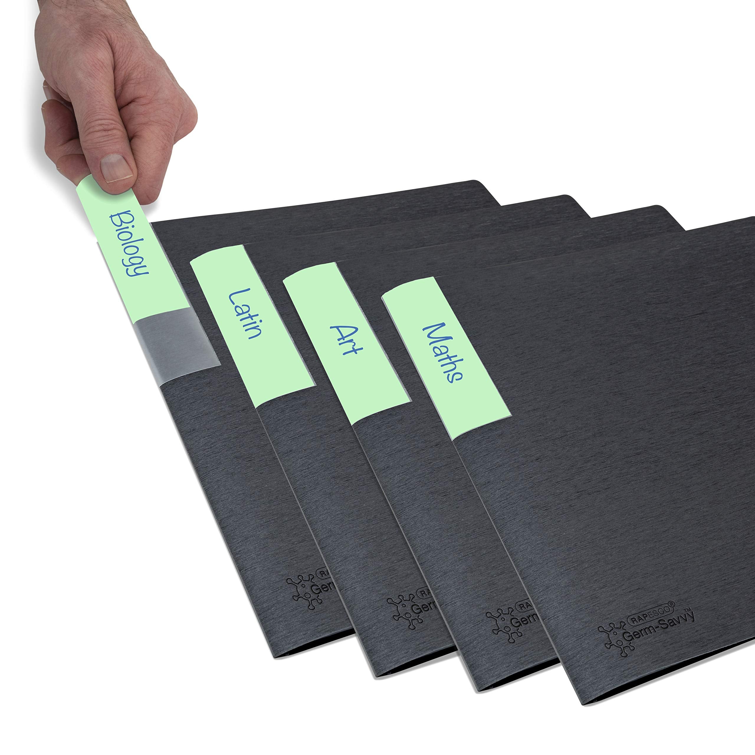 RAPESCO 1642 Presentation Folder with Antibacterial Protection | 10 Pockets | A4 | Black 3