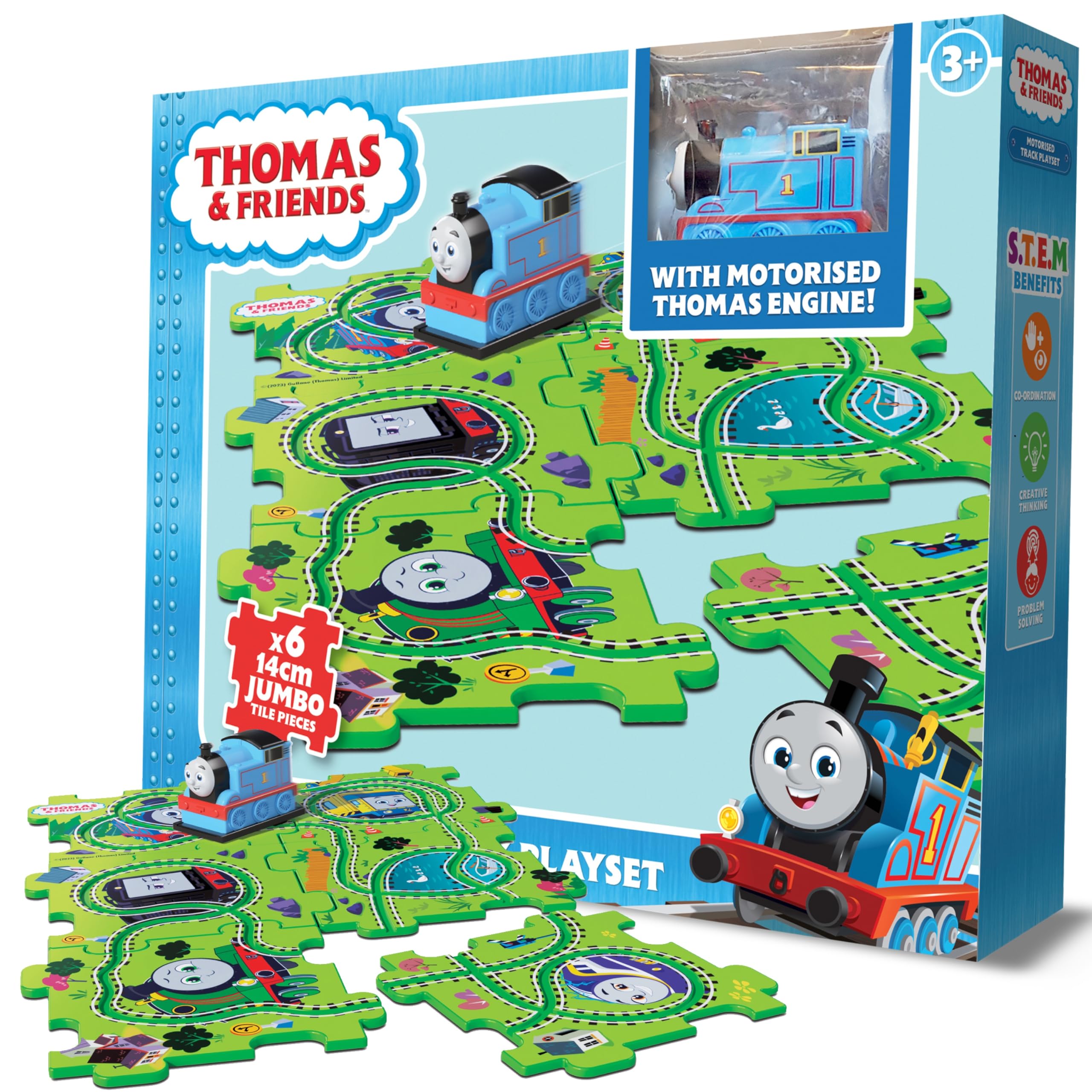 Thomas the Tank Engine Motorised Train Set - 6 Jumbo Puzzle Pieces, 50 Track Combinations 1