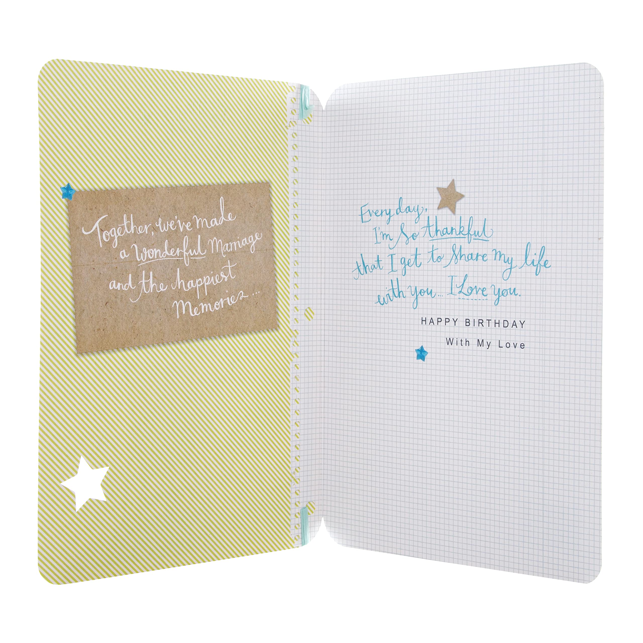 Hallmark Husband Birthday Card with Die Cut & Foil Details | 22.8 cm x 15.9 cm