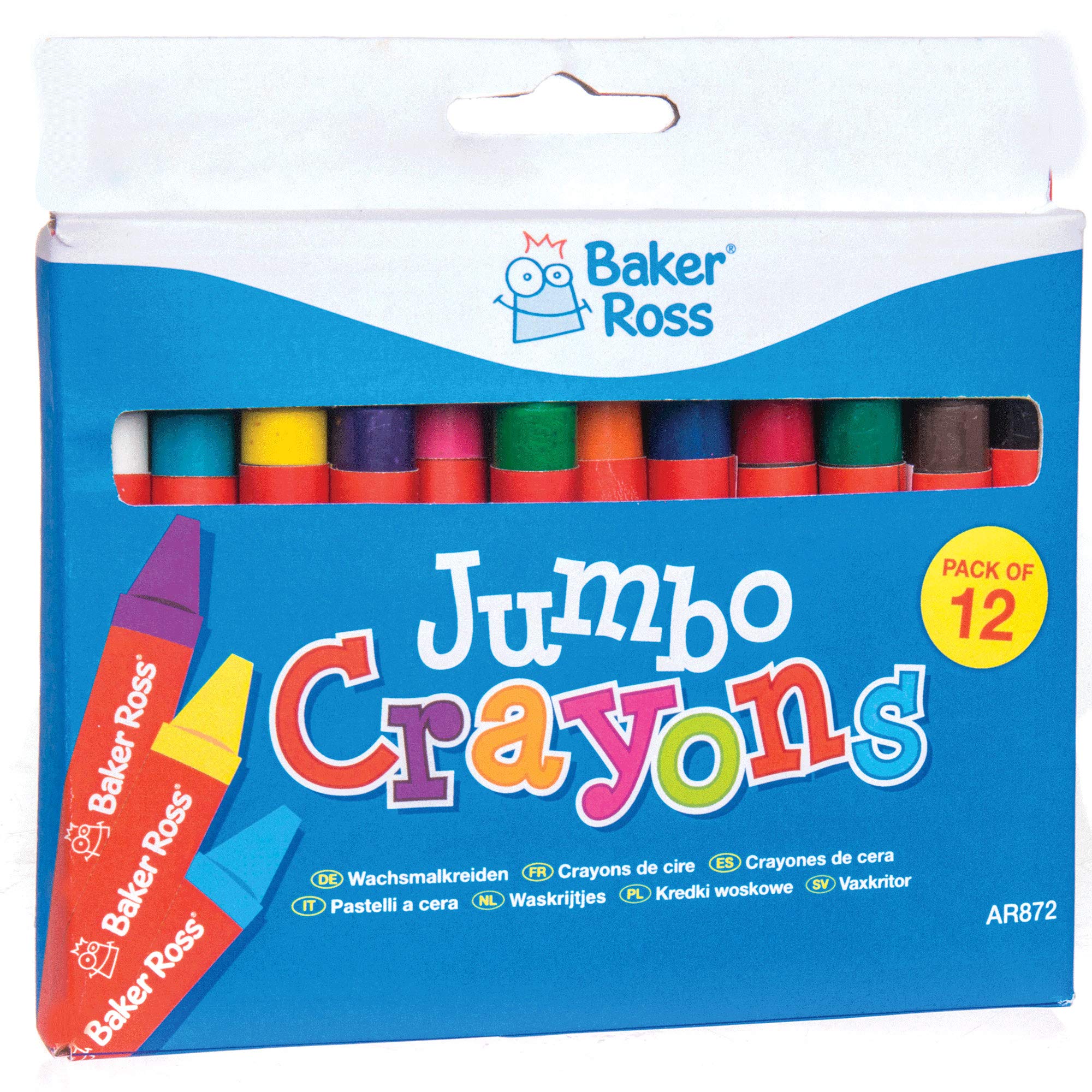 Baker Ross Chunky Wax Crayons for Kids - 3 Boxes of 12 Count (36 Total) | Smooth Application 5