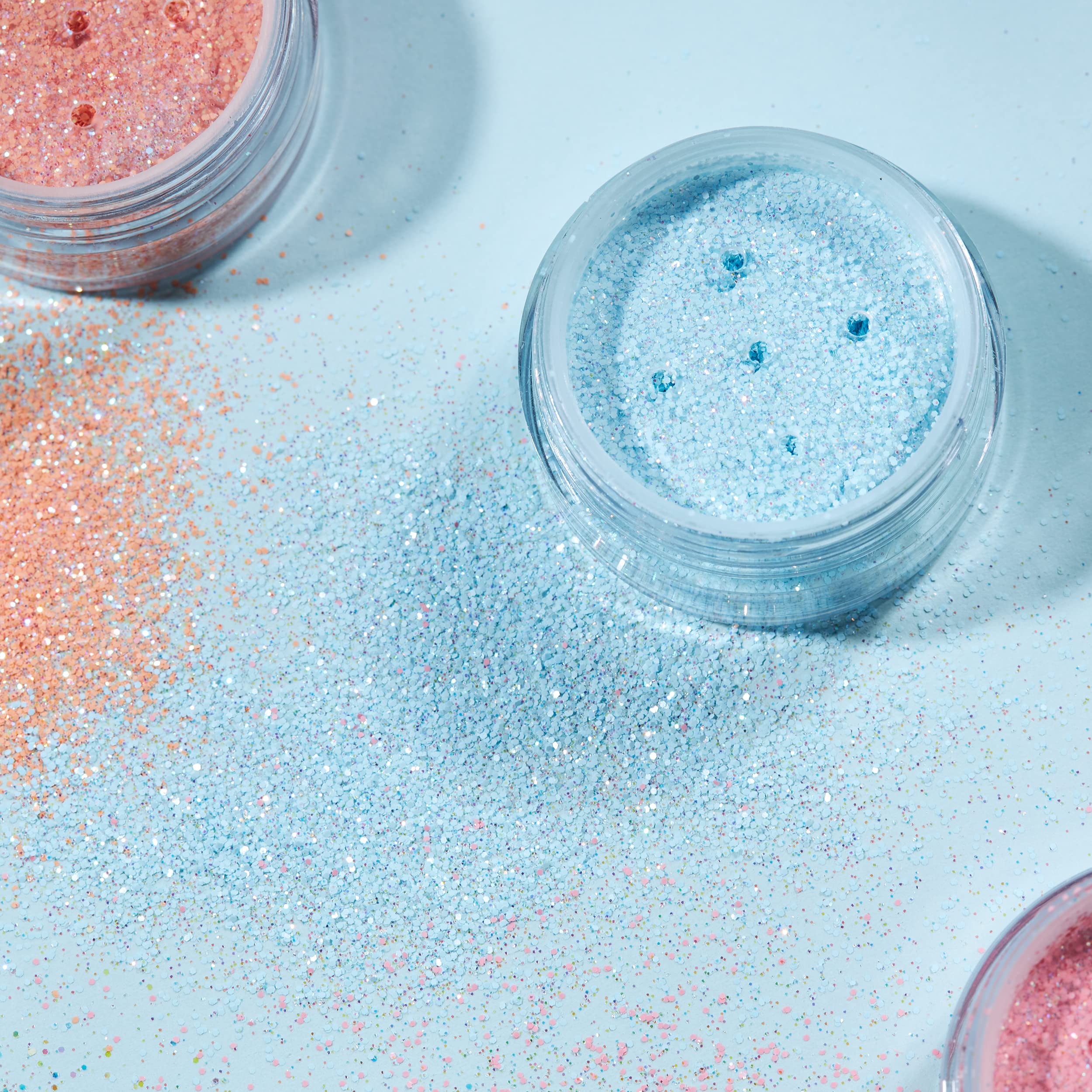 Moon Glitter Pastel Glitter Shakers - Baby Blue Cosmetic Glitter for Face, Body, Nails, Hair, Lips - 5g 4