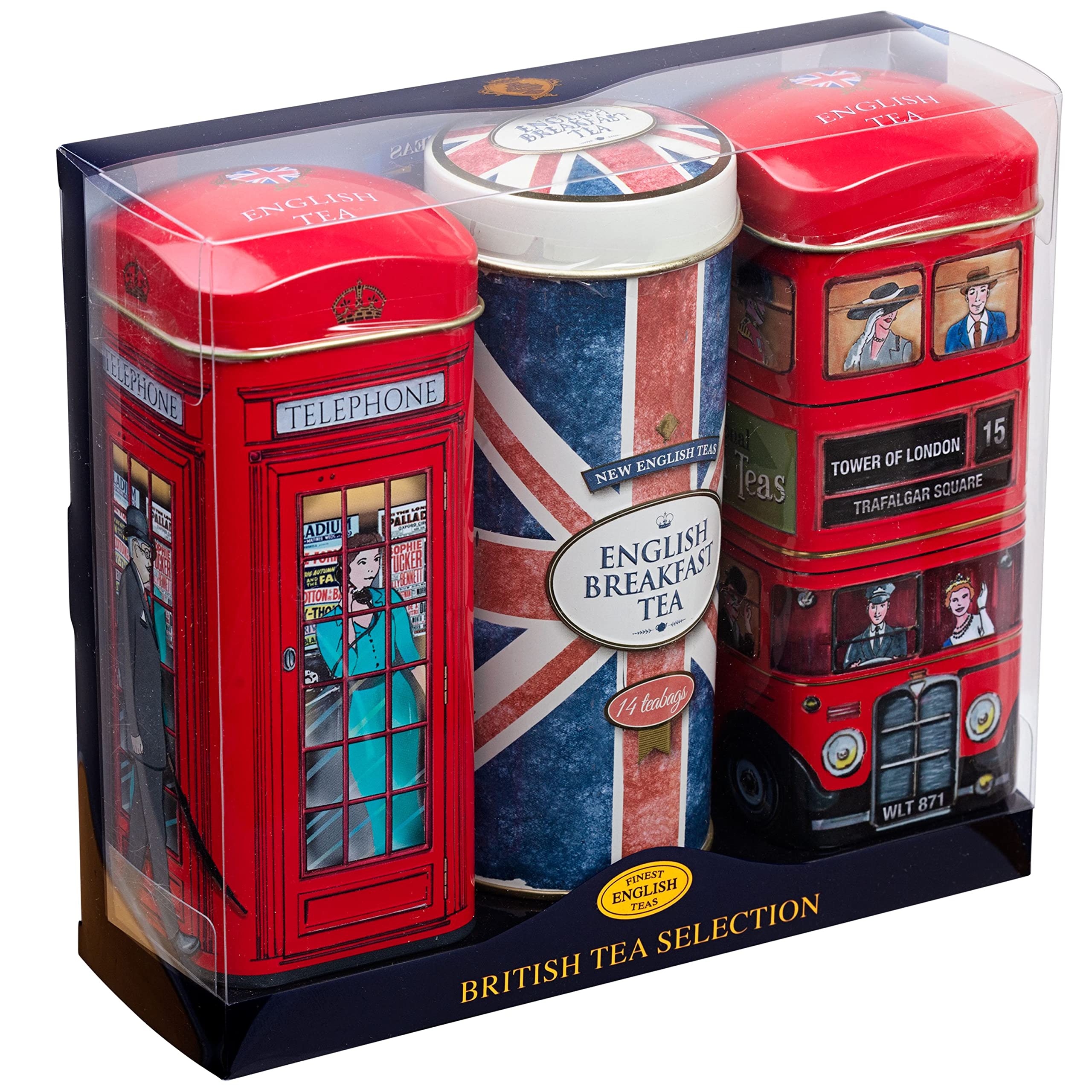 Heritage Tea Selection Triple Tin Gift Pack - 42 Teabags (Bus, Big Ben, Telephone Box) 3