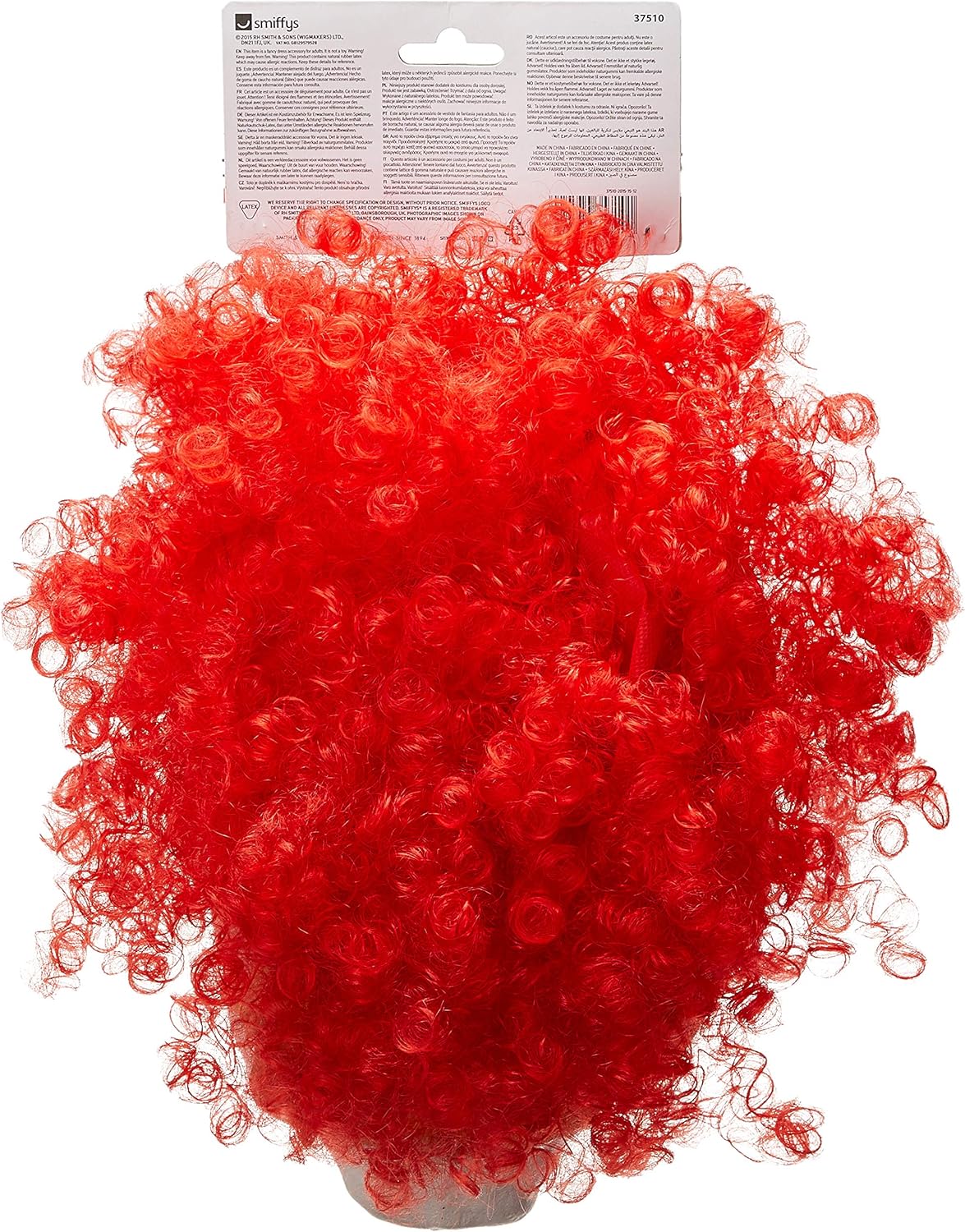 Smiffys Scary Clown Mask - White & Red Latex Overhead Mask for Adults 2