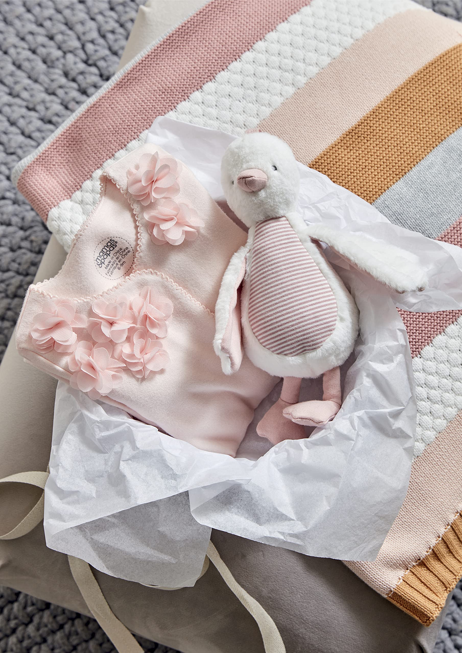 Mamas & Papas Chime Travel Toy - Duck | Soft Fabric | Hidden Chime 2