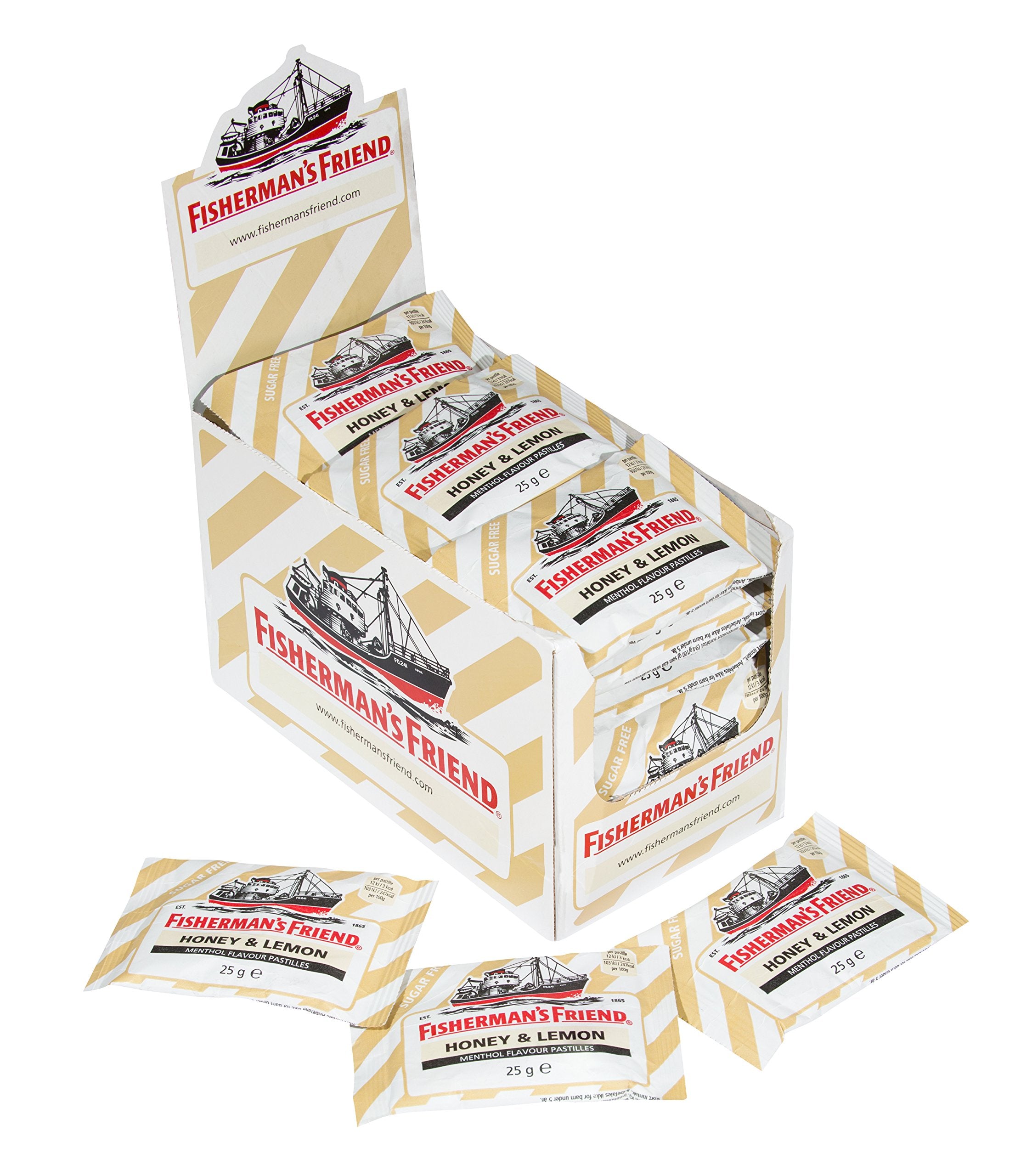 Fisherman's Friend - Honey & Lemon Sugar-Free Extra Strong Menthol Lozenges 1