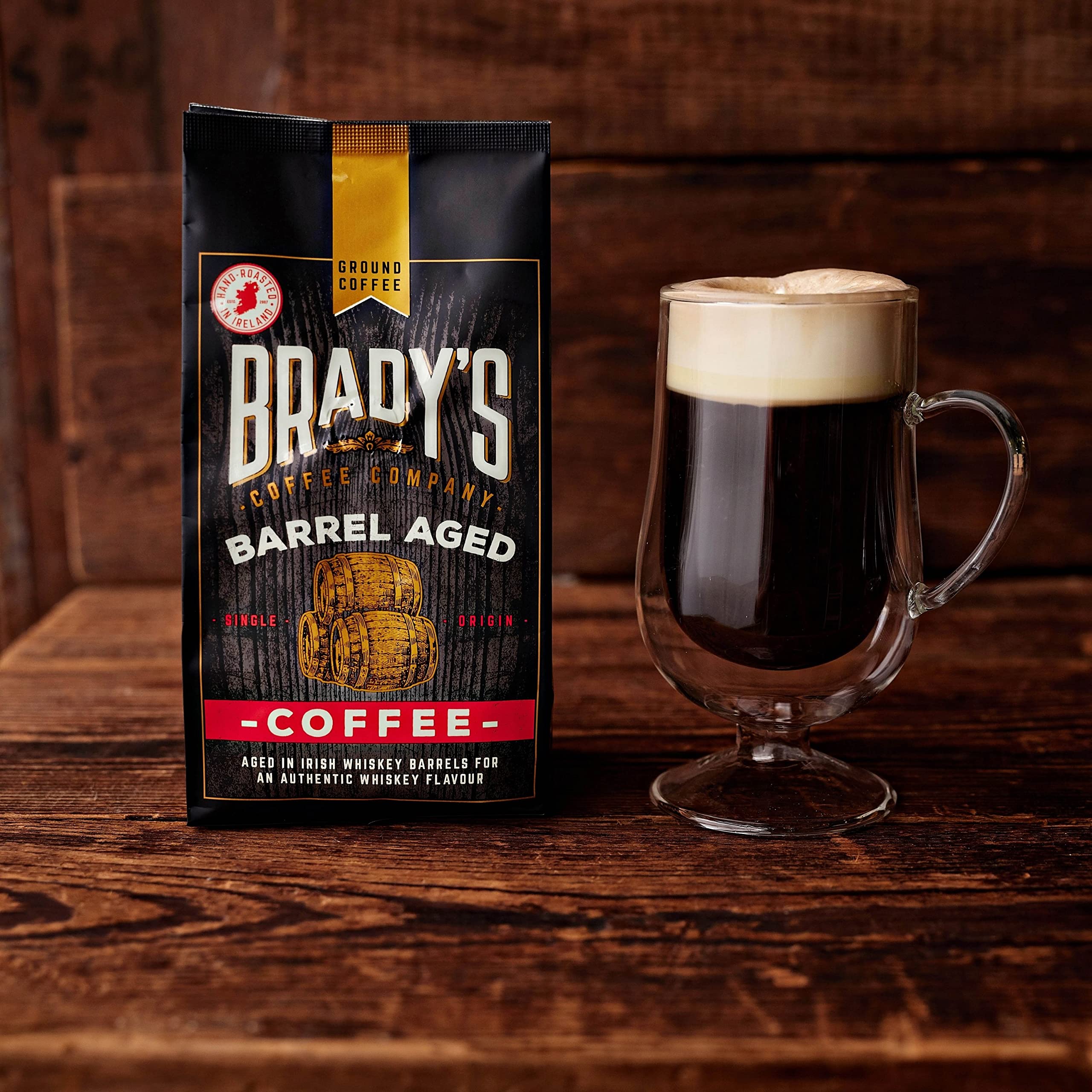 Brady's Irish Barrel Aged Ground Coffee - 100% Arabica Medium Roast - 227g 11