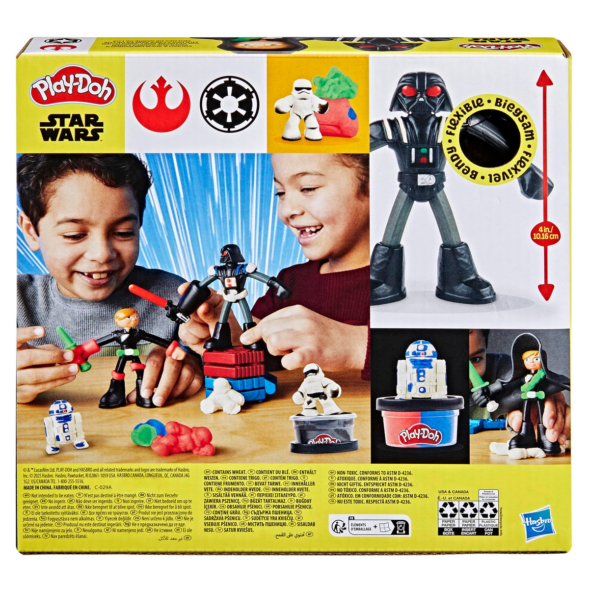 Play-Doh Star Wars Squish & Slice Lightsabers Action Figure Set - 10 cm, Ages 4+
