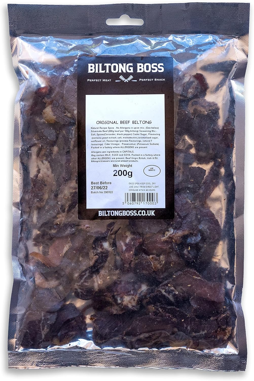 Biltong Boss - Original Boss Beef Biltong High Protein Snack 200g 1
