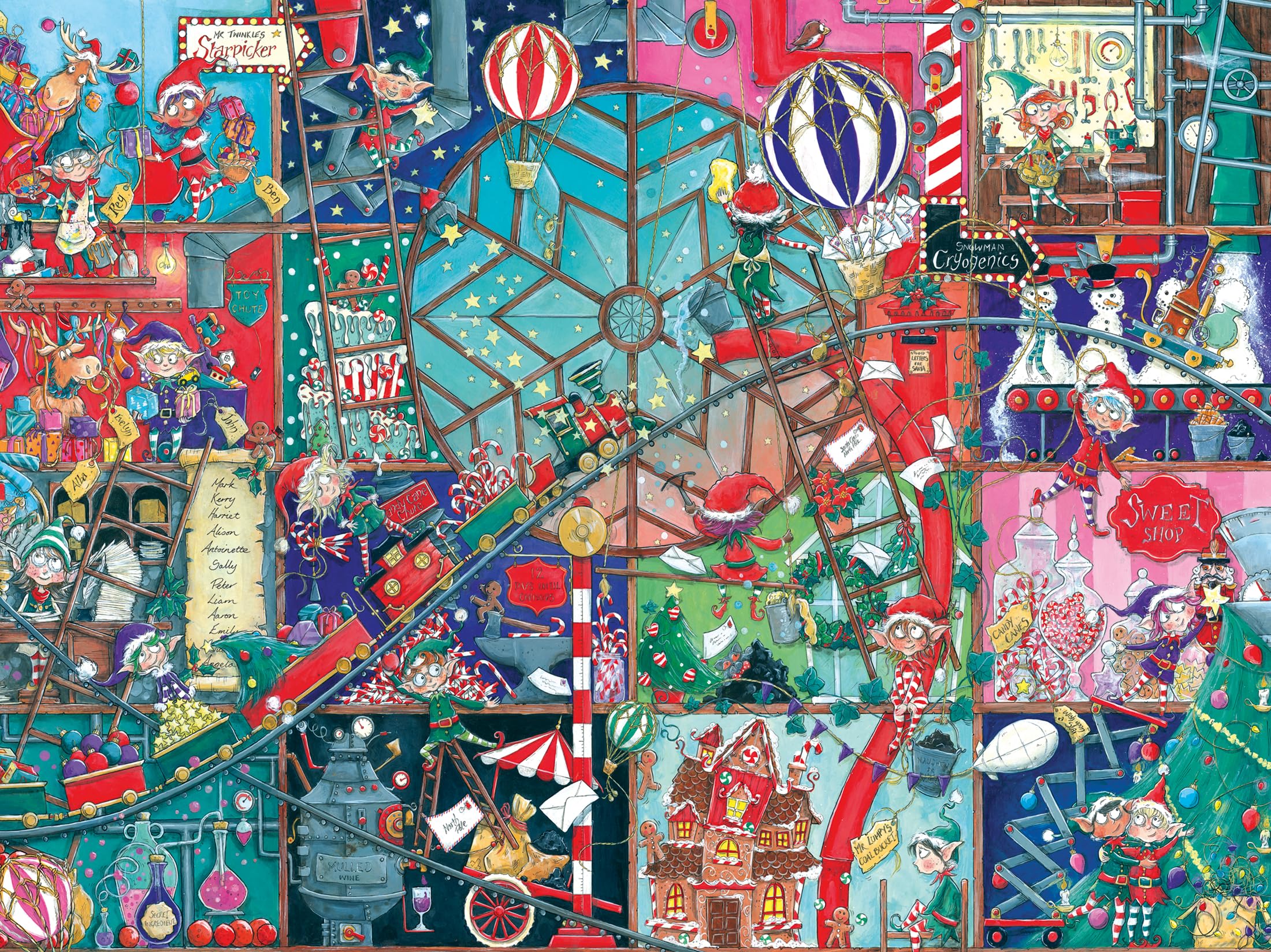 Ravensburger Elf Factory Jigsaw Puzzle - 1500 Pieces | Festive Christmas Scene | 80 x 60cm