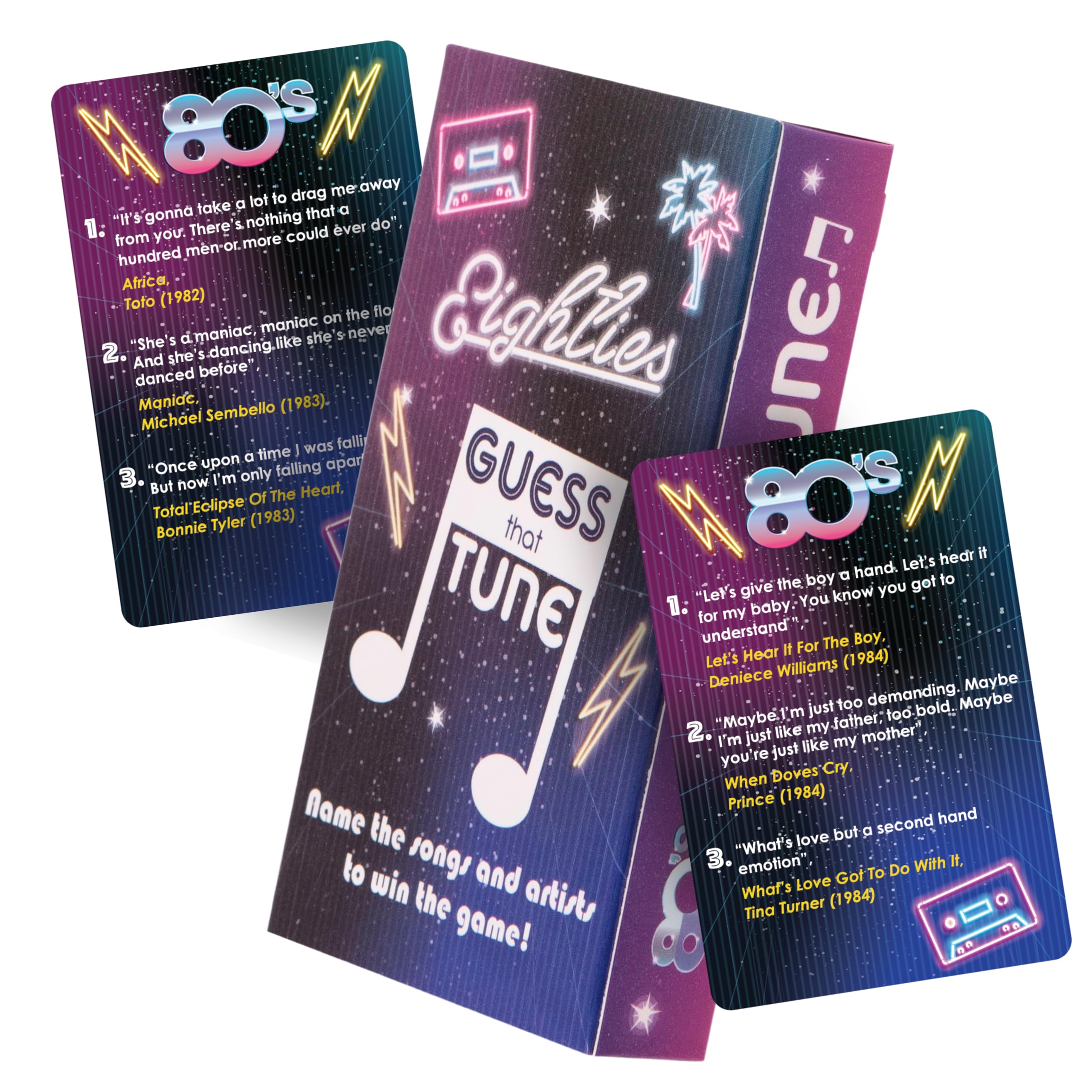 Boxer Gifts Guess That Tune Music Quiz Game - 80s Edition | 150 Cards | Unisex