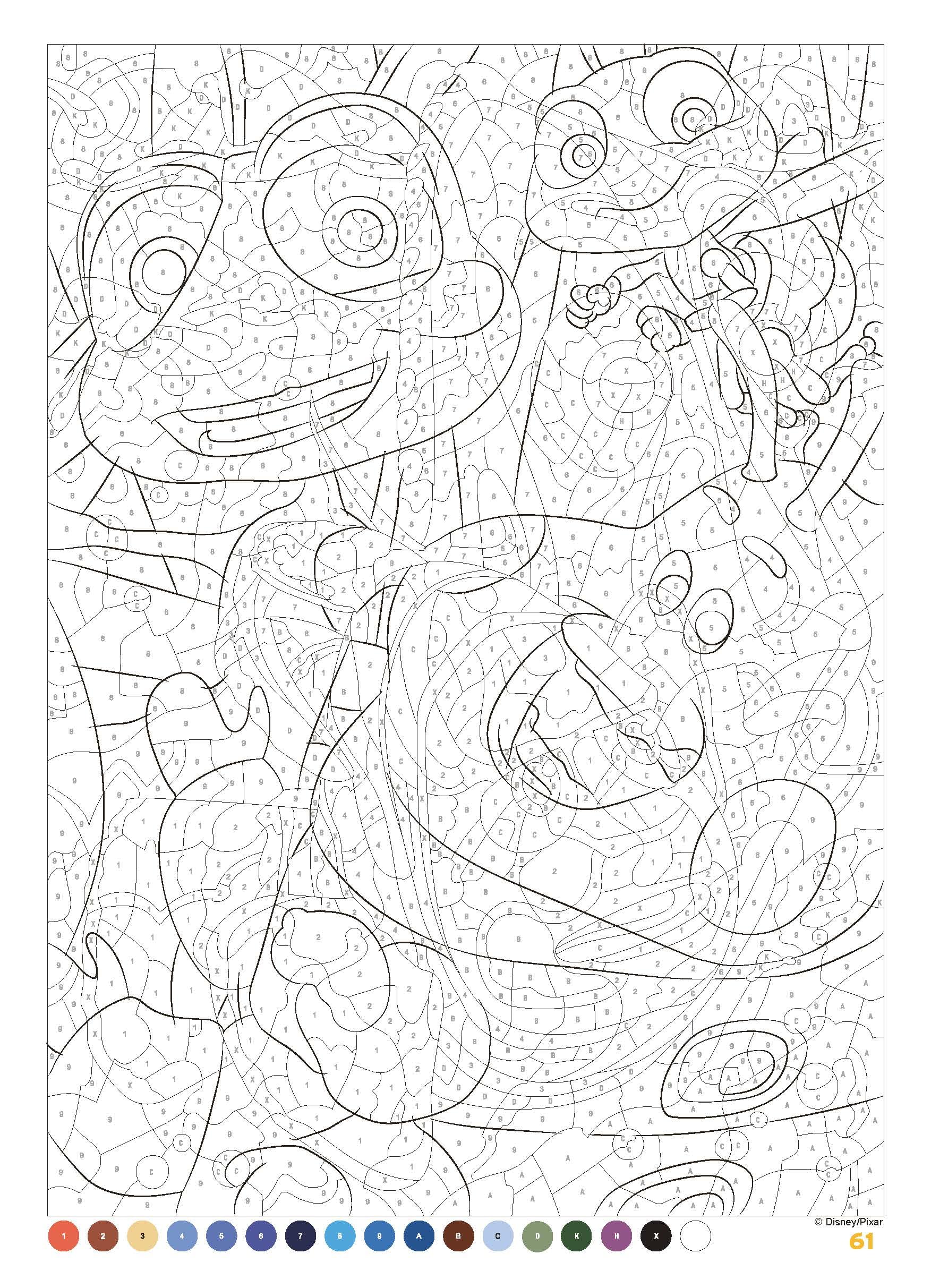 HACHETTE HEROES Mystery Colouring - Portraits: Reveal Iconic Disney Characters | 128 Pages | English 3