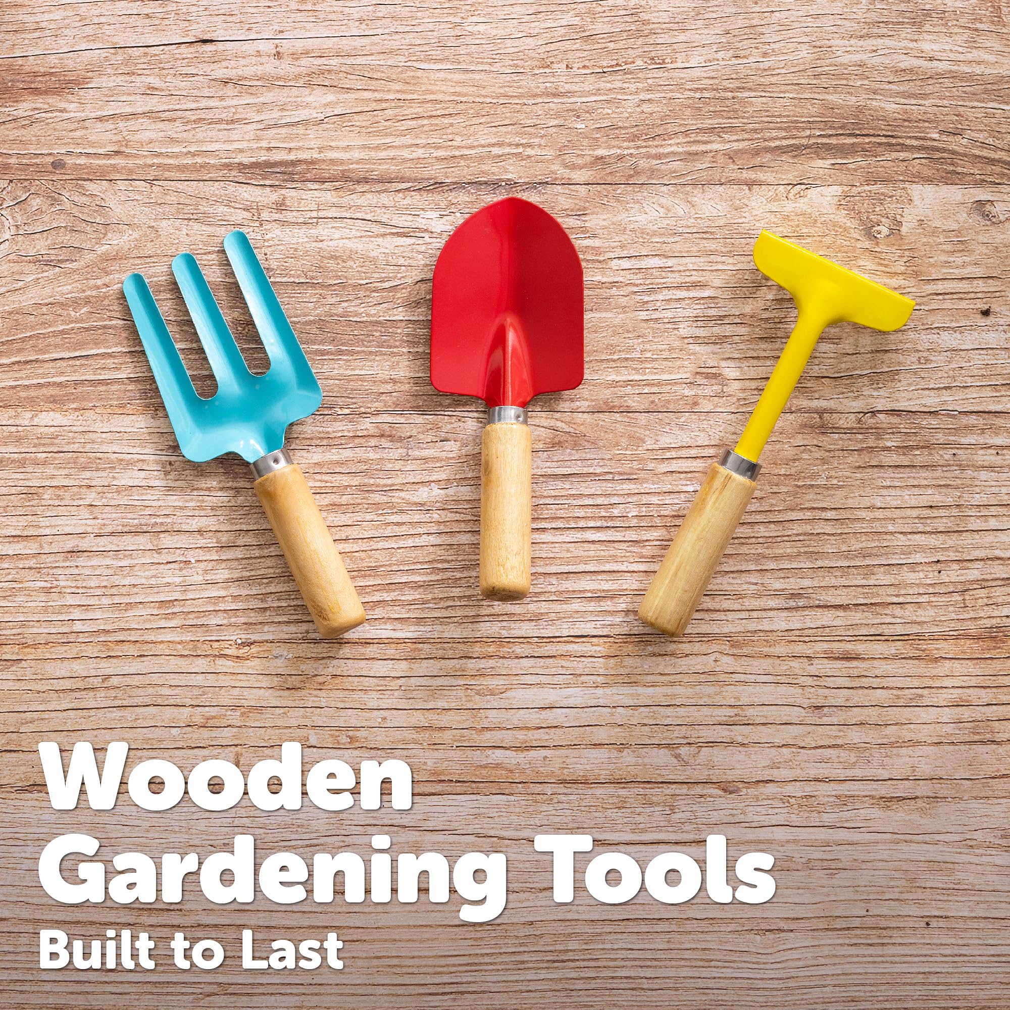 Little Roots 3 Piece Tool Set - Kids Gardening Tools for Ages 3+ 6