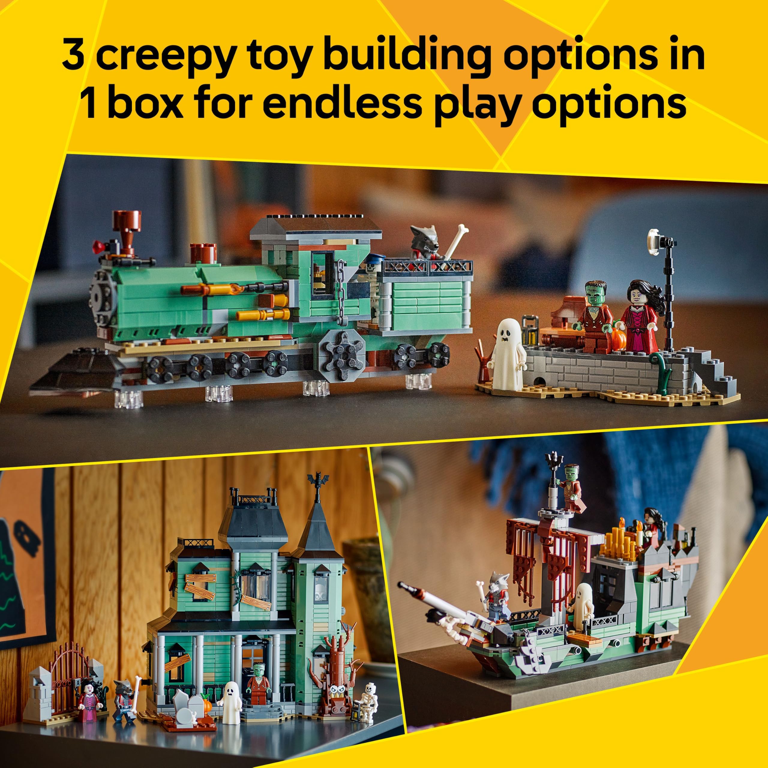 LEGO Creator 3in1 Haunted Mansion 31167 Building Set | Ages 9+ | 5 Minifigures 3