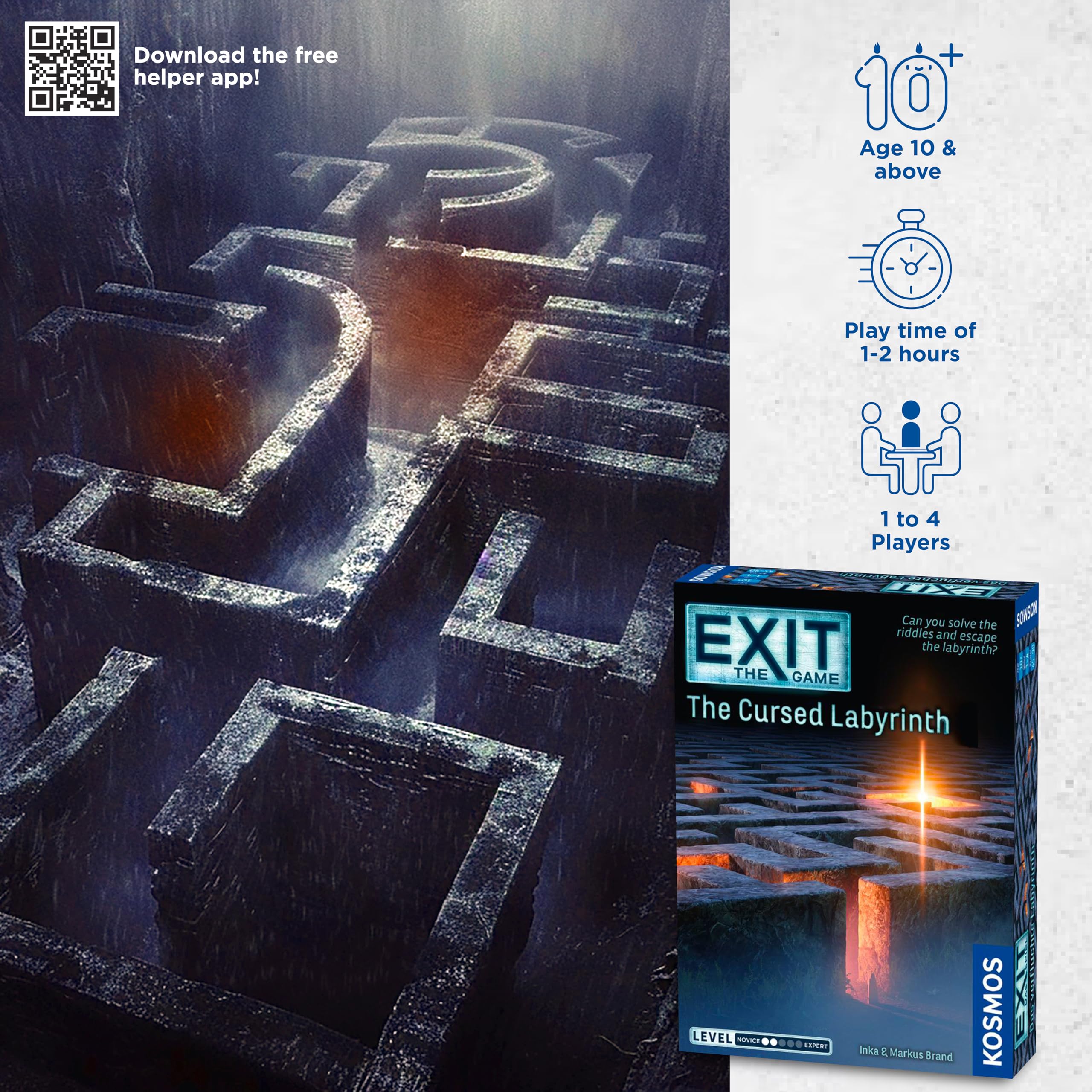 Thames & Kosmos EXIT: The Cursed Labyrinth | Level 2 | 1-4 Players | Ages 10+
