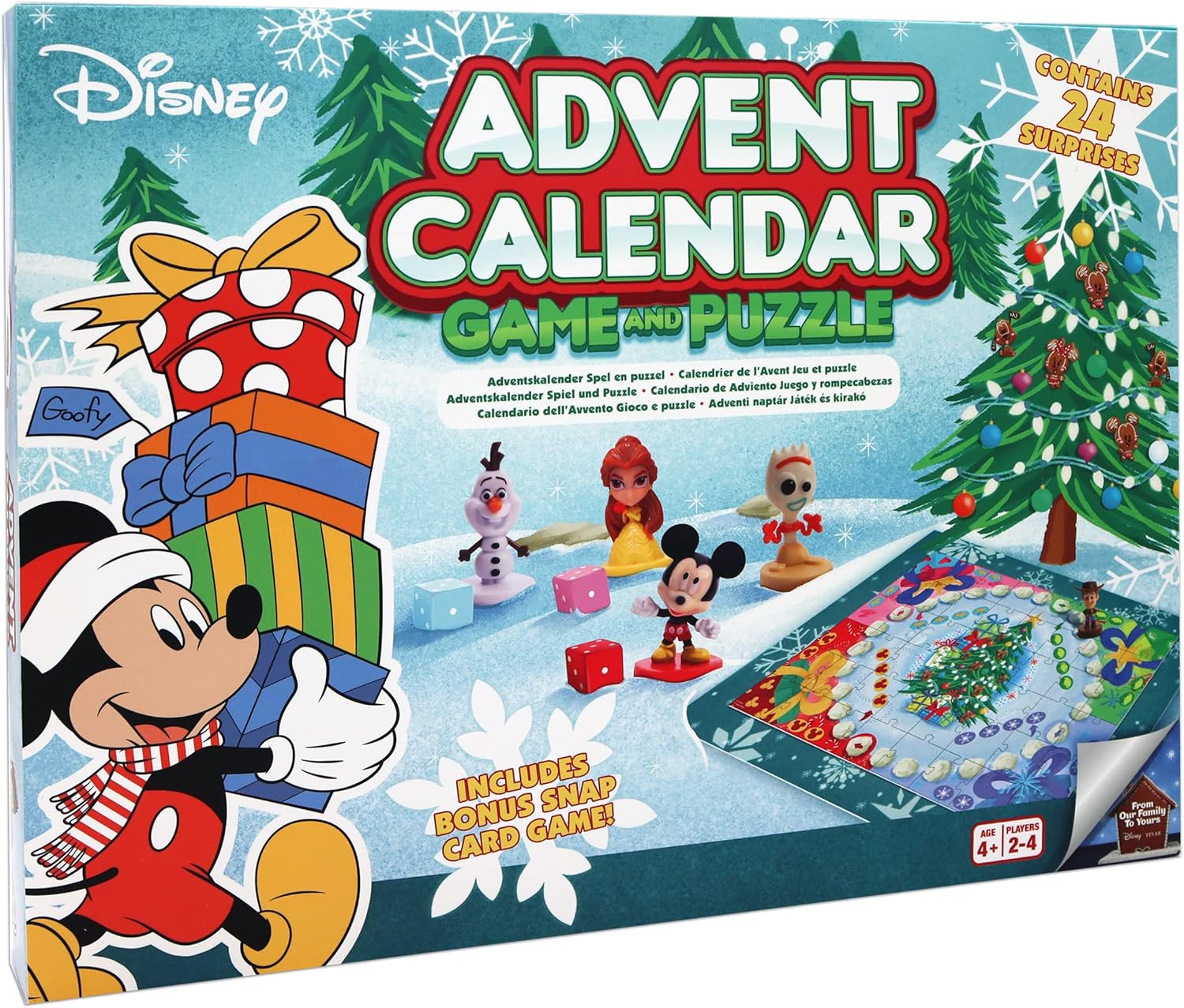 Disney Christmas Advent Calendar Board Game with 16x 3D Characters 1