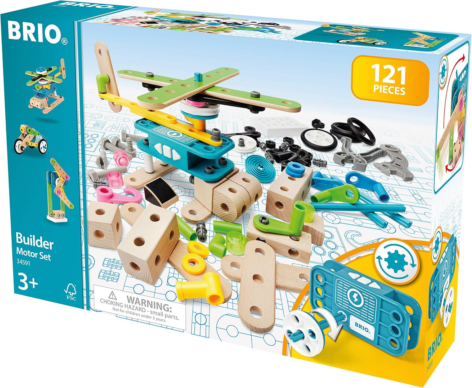BRIO Builder Motor Construction Set - STEM Building Toy for Ages 3+ 18