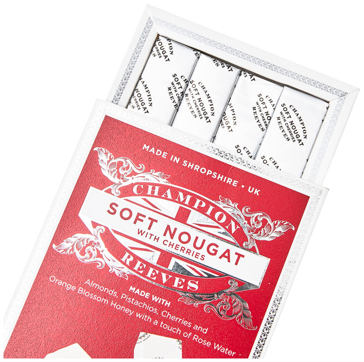 Champion & Reeves Soft Nougat with Italian Cherries, Roasted Pistachio & Blanched Almonds - 12 Count