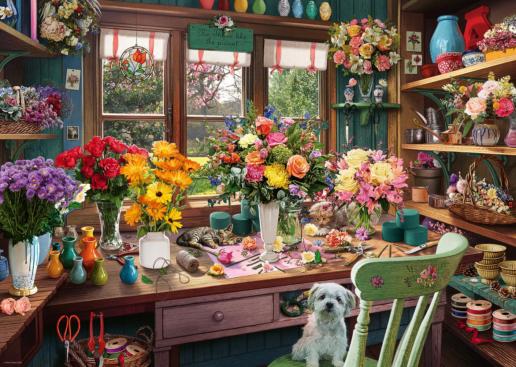 Ravensburger My Haven No.13 The Flower Arranger’s Shed Jigsaw Puzzle | 1000 Pieces | Adult/Ages 12+ 1