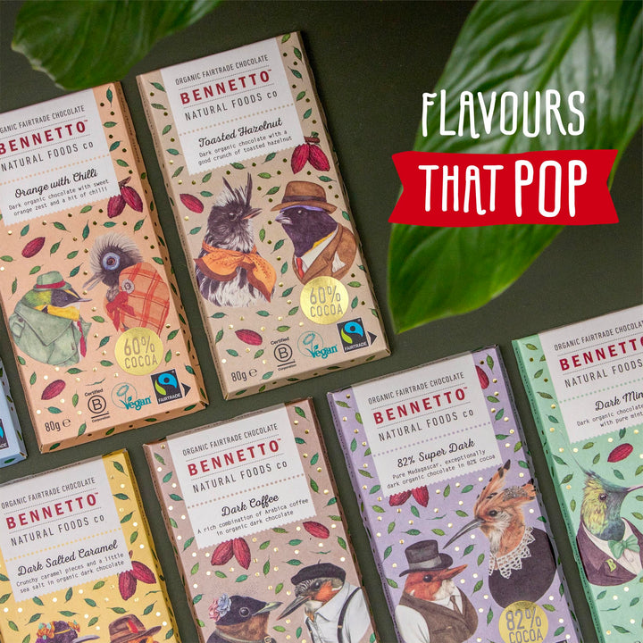Bennetto Dark Mint Dark Chocolate with 60% Cocoa and Peppermint Oil - 90g