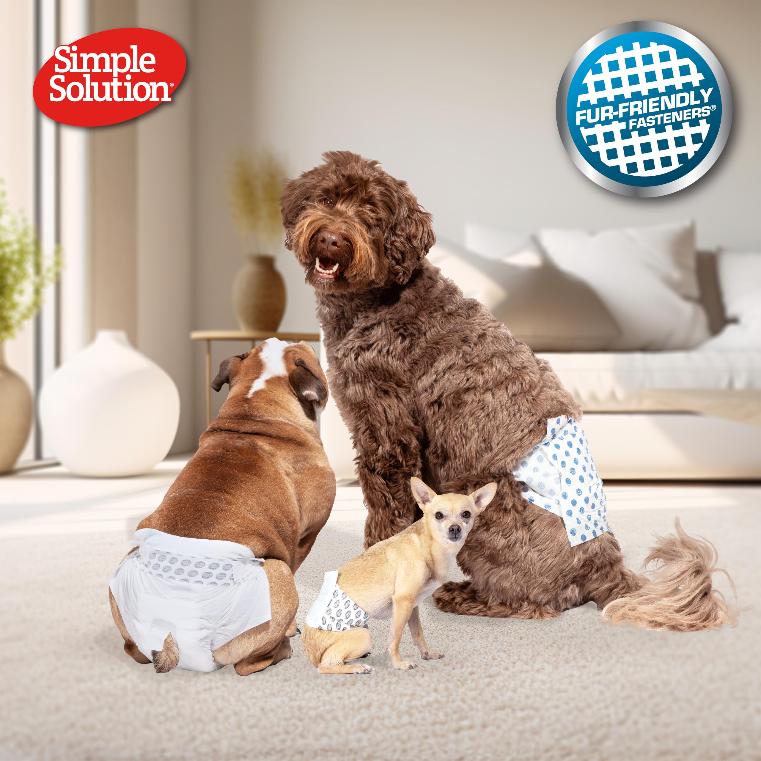 Simple Solution Disposable Male Dog Diapers - Small (4.5-11kg) | Leak-Proof Fit | 12 Count 3