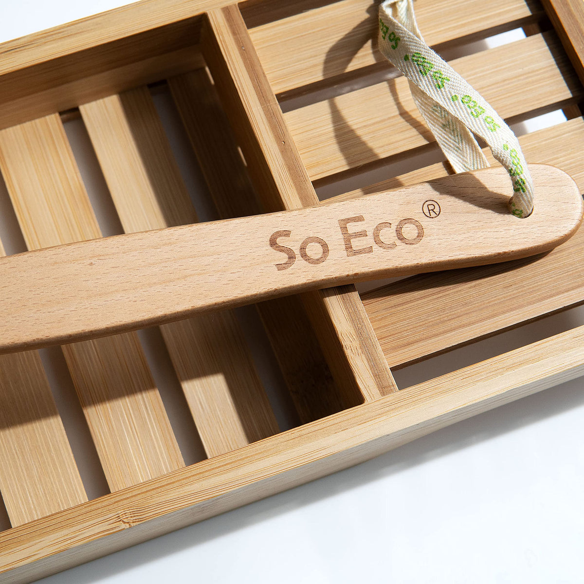 So Eco Long Handle Shower Pouf - Blue | Gentle Exfoliation | Vegan & Cruelty-Free 4