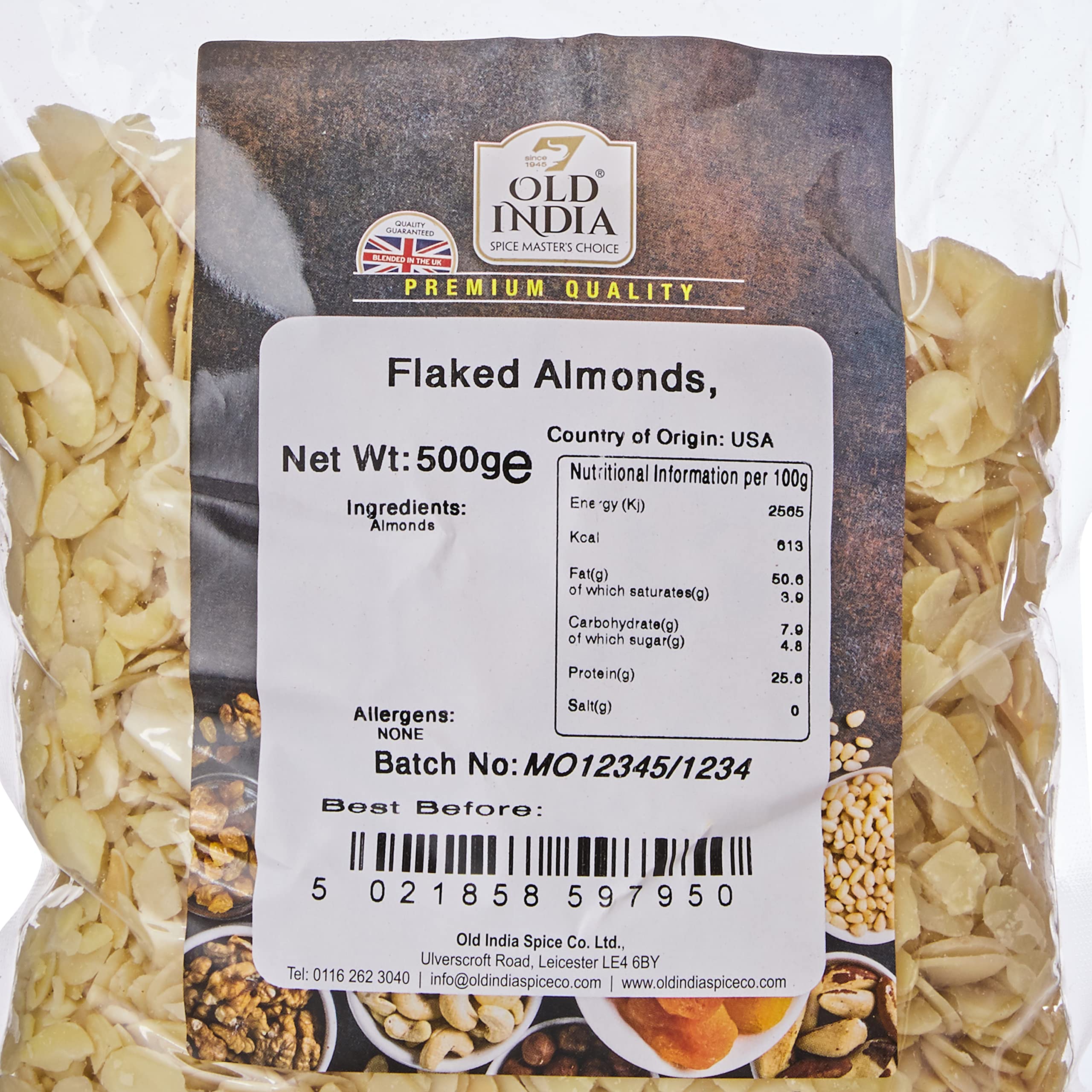 Old India Flaked Almonds 500g 3