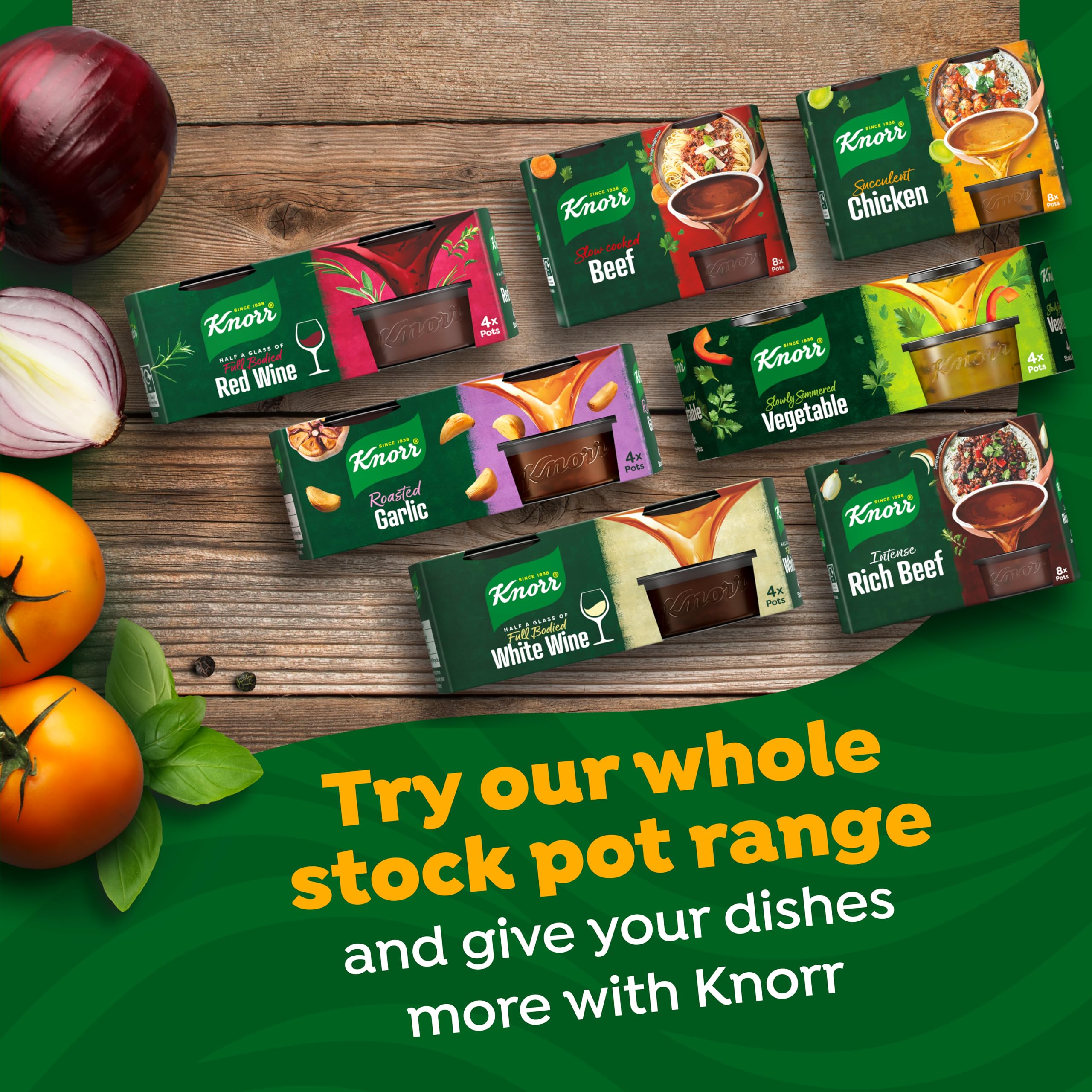 Knorr - Roasted Garlic Stock Pots Pack of 4 10