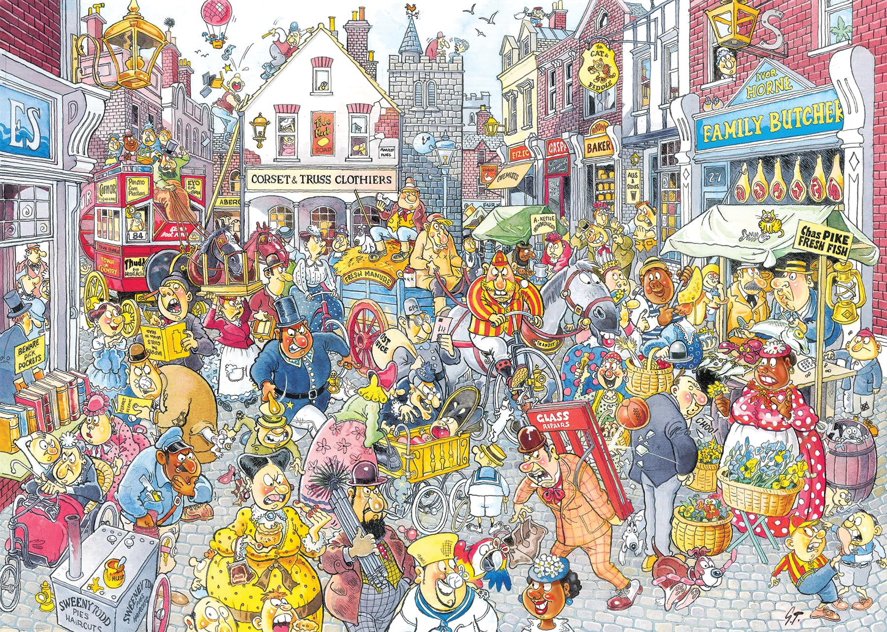 Wasgij Retro Destiny 10 High Street Hassle! Jigsaw Puzzle - 1000 Pieces, Adult 2