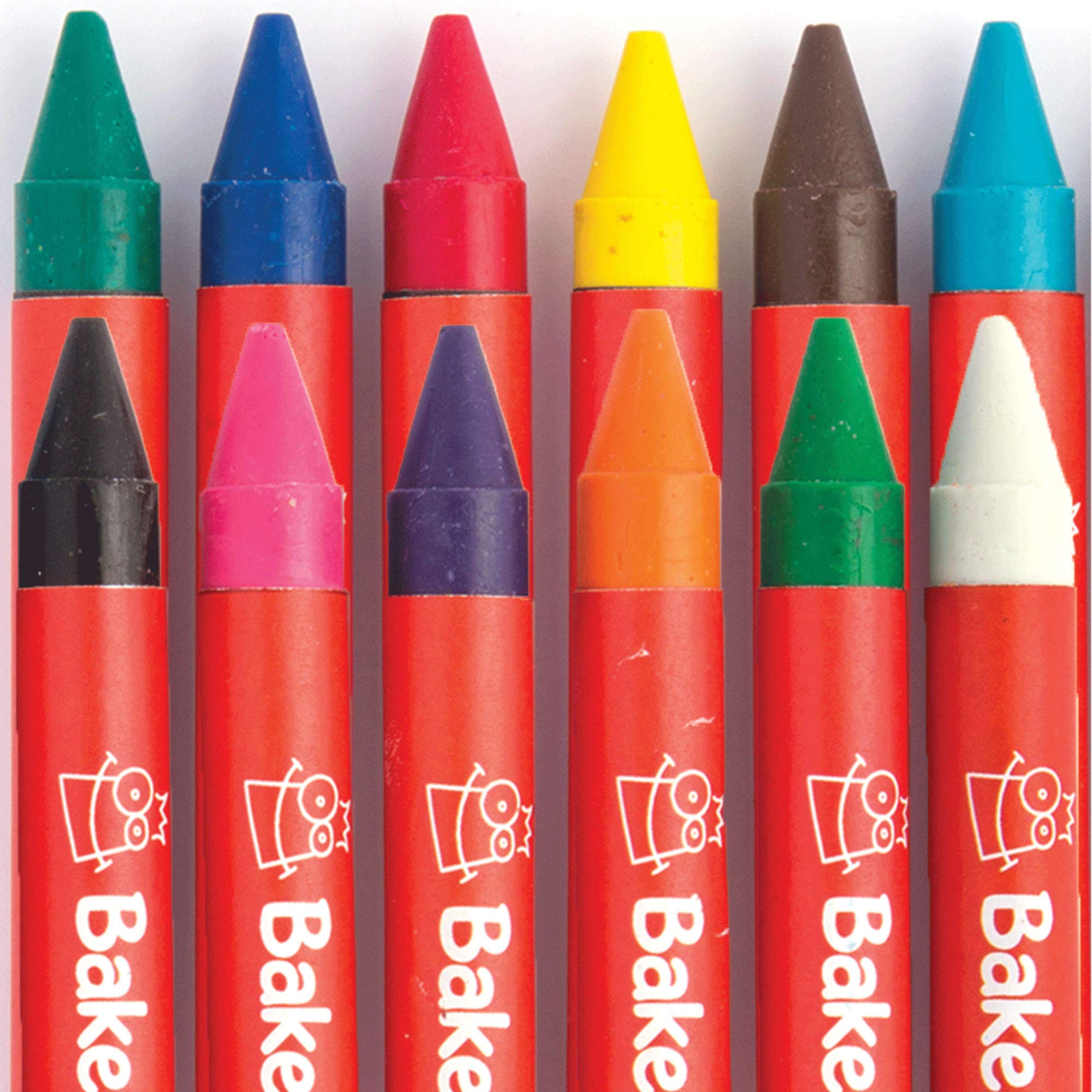 Baker Ross Chunky Wax Crayons for Kids - 3 Boxes of 12 Count (36 Total) | Smooth Application 3