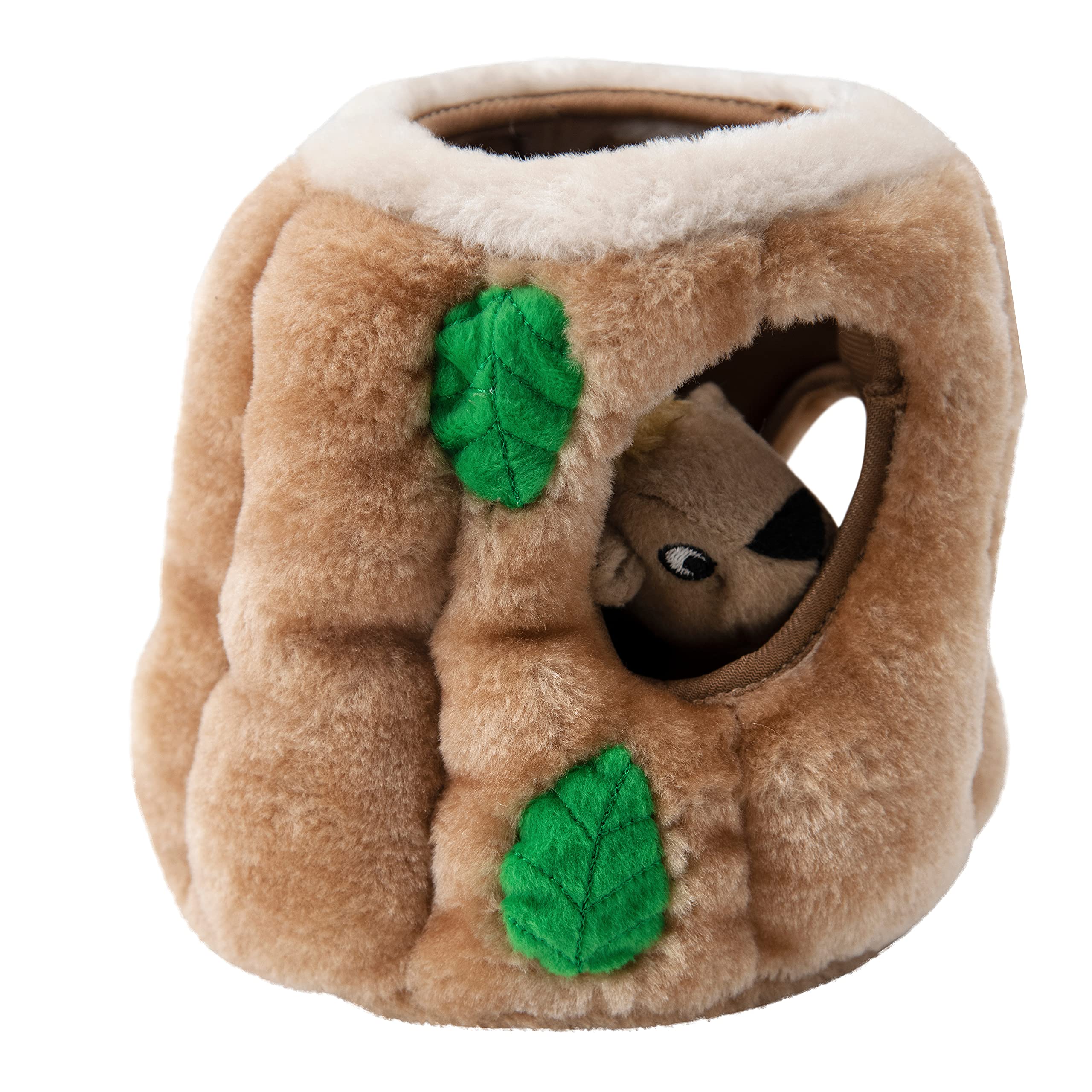 Outward Hound Squirrel Hide & Seek Plush Dog Toy - Medium Size | Includes 6 Squeakers 6