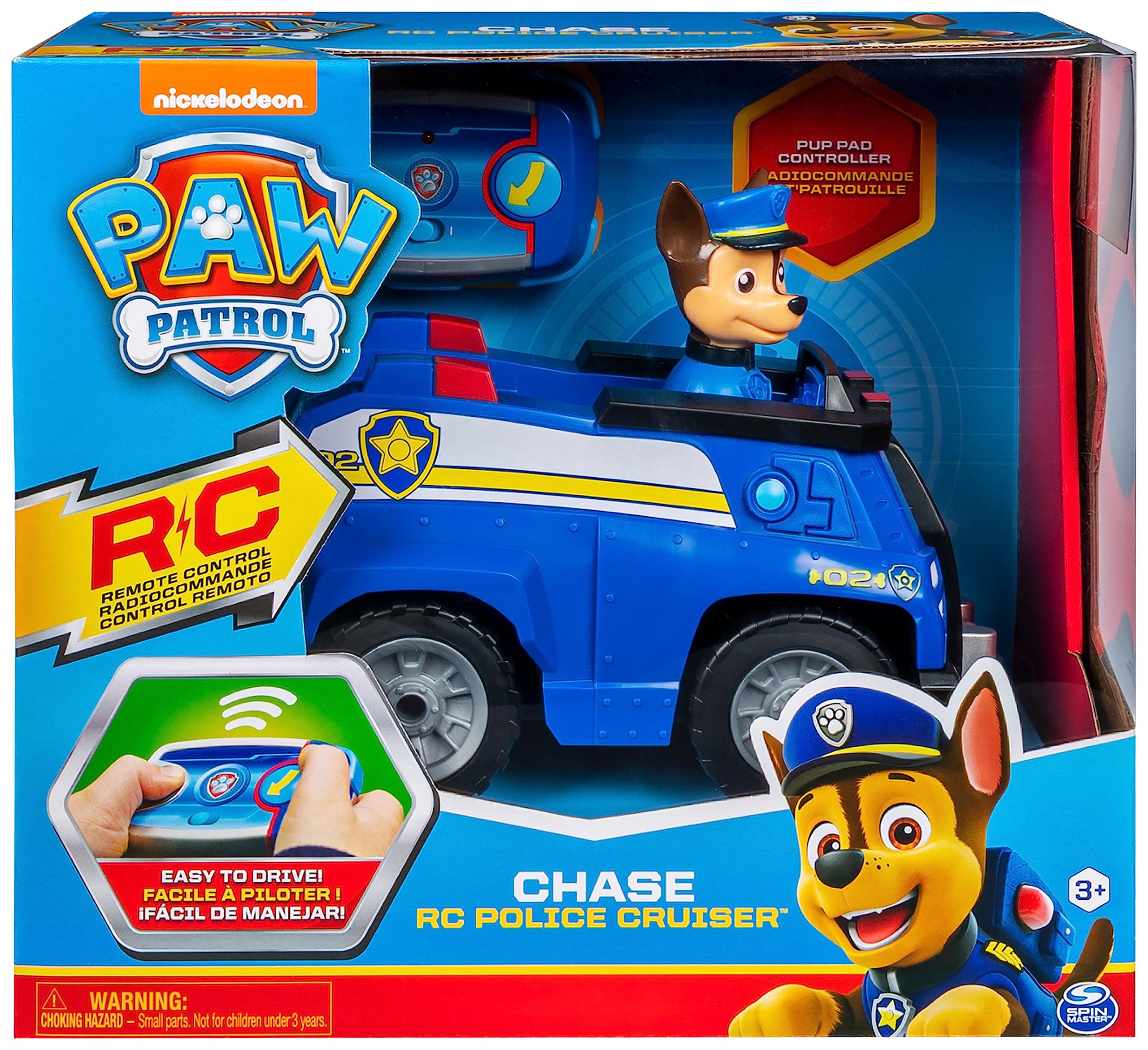 PAW Patrol Chase Remote Control Police Cruiser - 2-Way Steering Vehicle for Kids 11