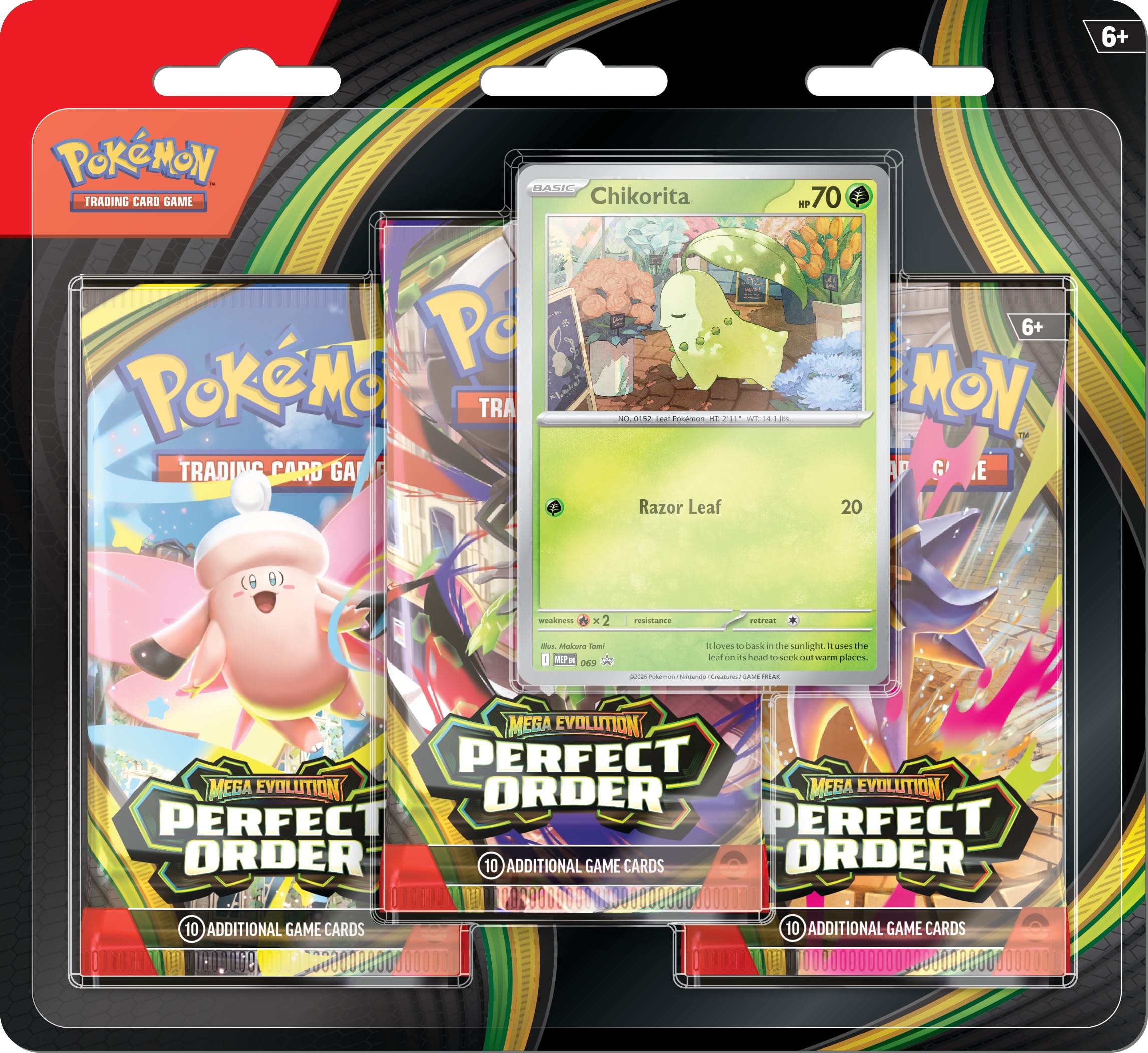 Pokémon TCG: Mega Evolution—Perfect Order Triple Pack | Includes 1 Foil Promo Card | Ages 7+ 1