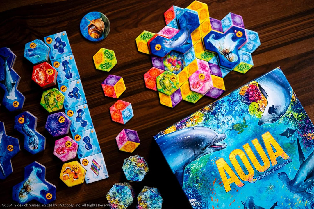 USAopoly Aqua Board Game | Strategy Game for Adults and Families (HB000-805-002400-04)