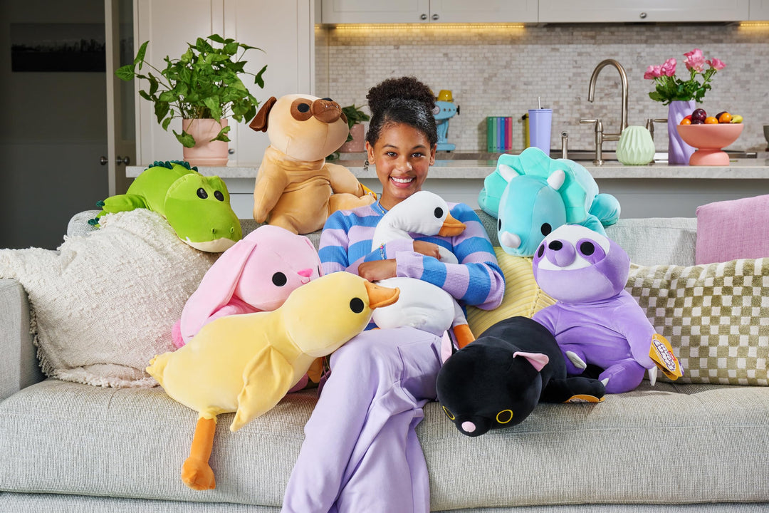 Hug-A-Lumps by ZURU - Weighted Cuddly Plush Toy, 1.5kg Dino (Delilah)