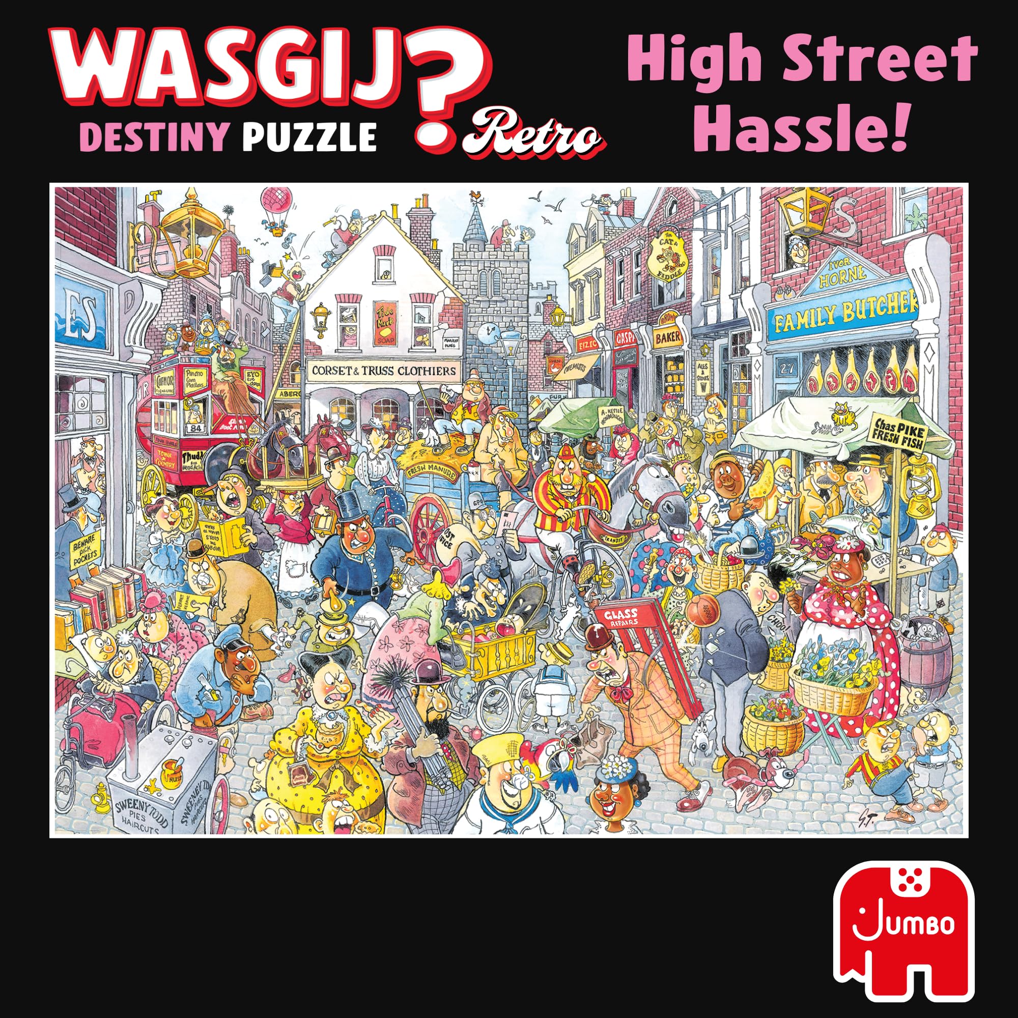 Wasgij Retro Destiny 10 High Street Hassle! Jigsaw Puzzle - 1000 Pieces, Adult 8