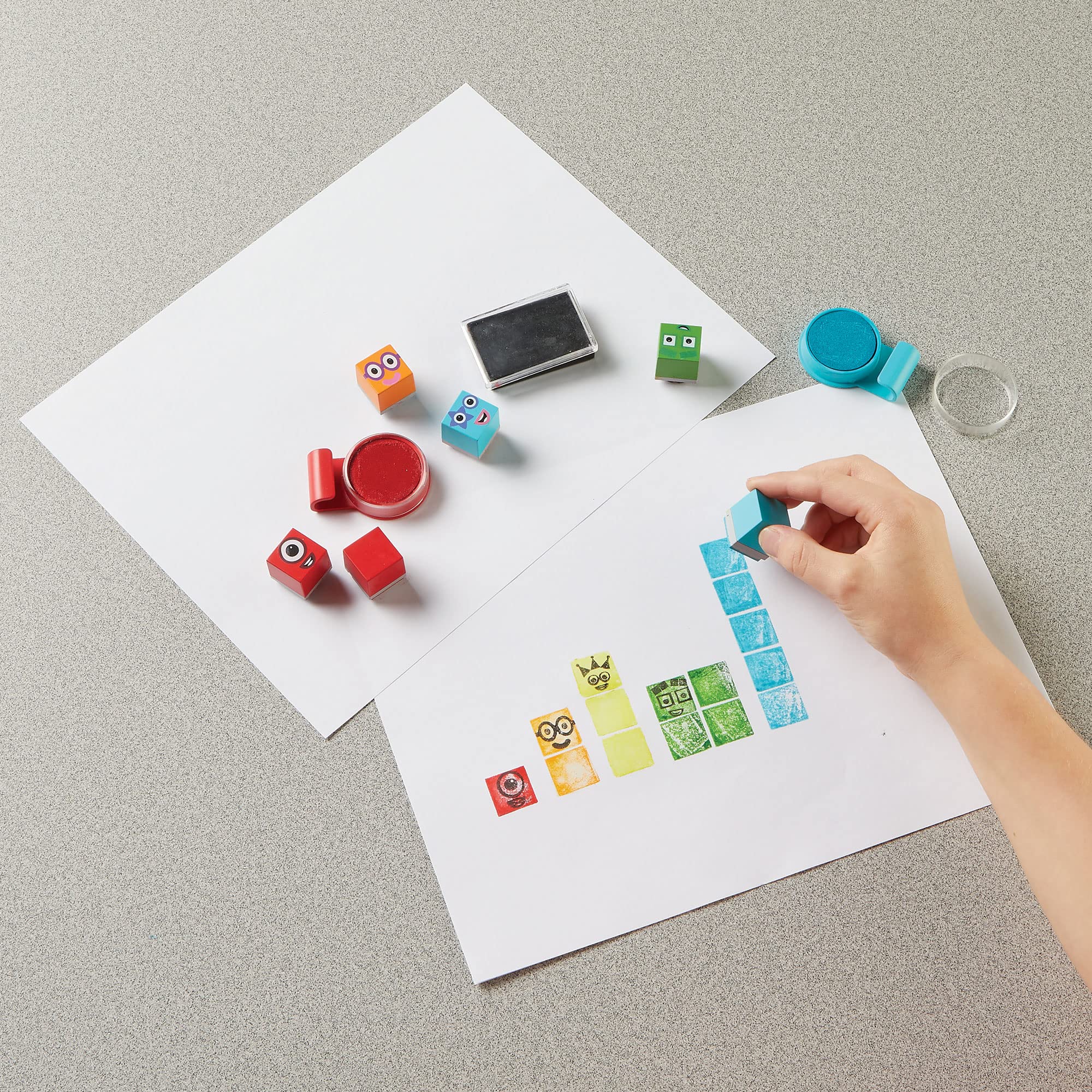 Learning Resources Numberblocks Stampoline Park Stamp Activity Set - 32 Pieces, Ages 3+ 5