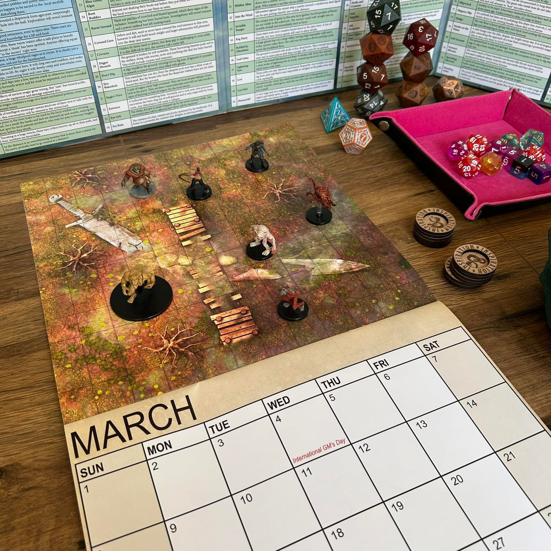 Loke Battlemats Calendar of Many Adventures 2026